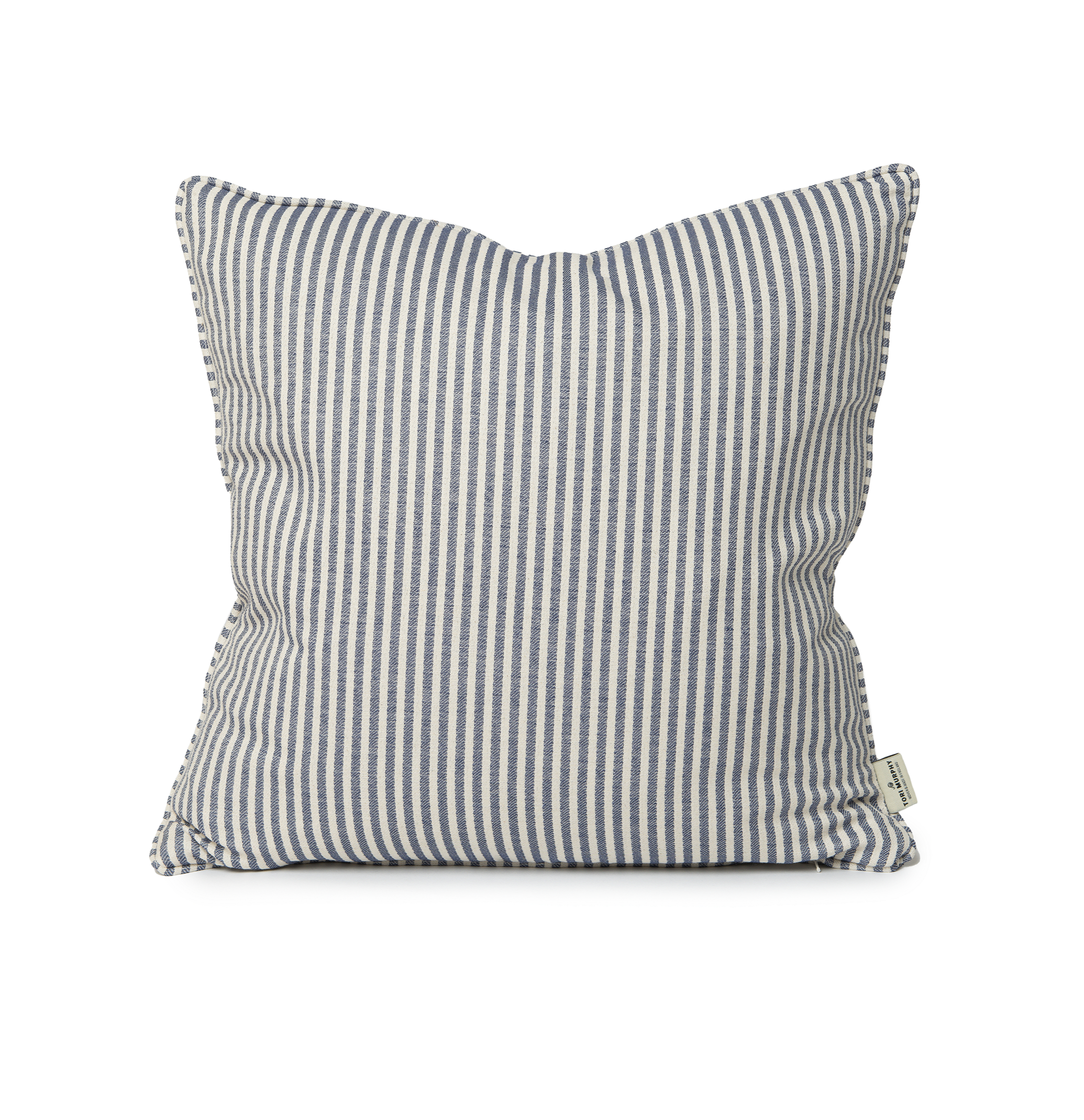 Harbour Stripe Piped Cushion Navy