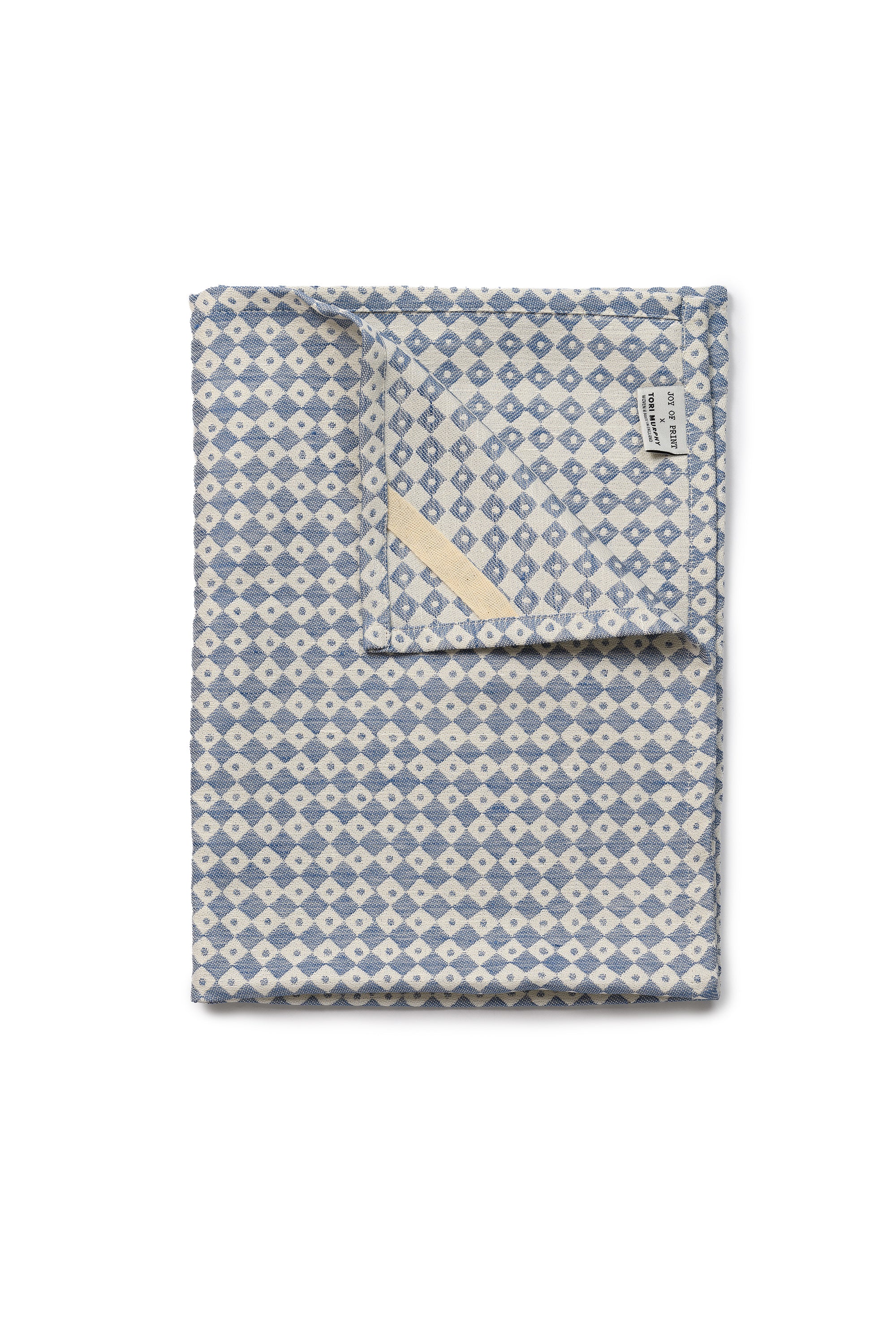 Joy of Print X Tori Murphy Chequerboard Tea Towel Indigo