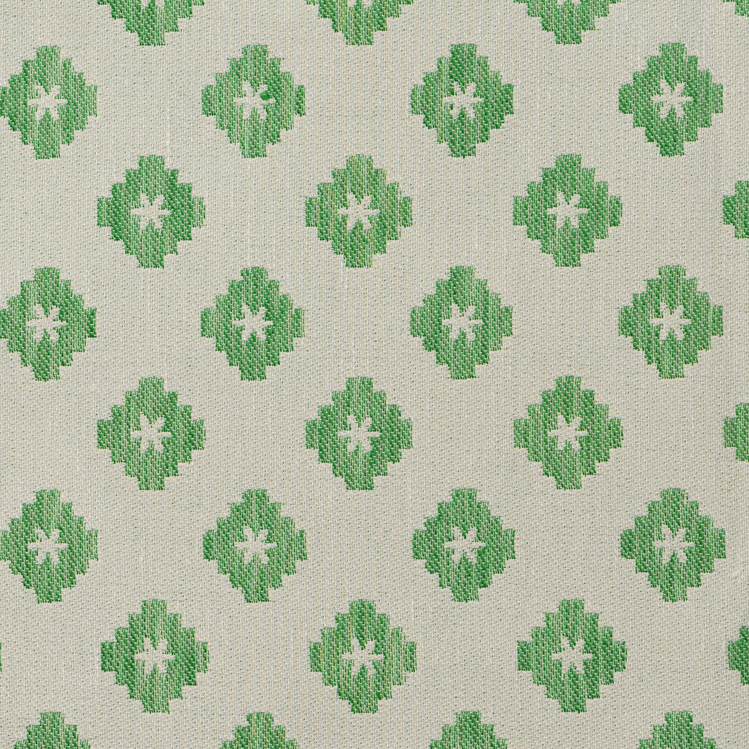 Joy of Print X Tori Murphy Diamond Star Cotton Fabric Spruce Sample