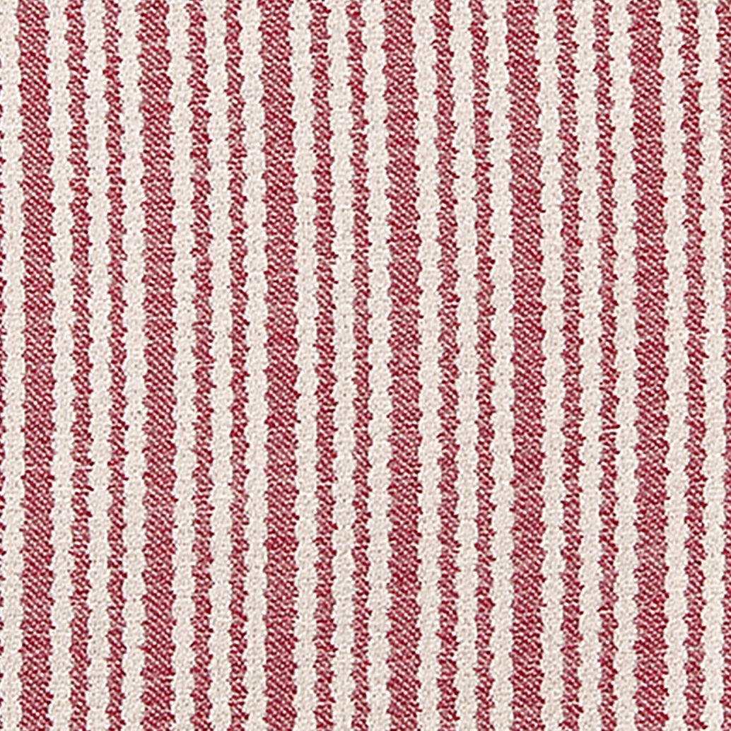 Scallop Stripe Cotton Fabric Claret sample
