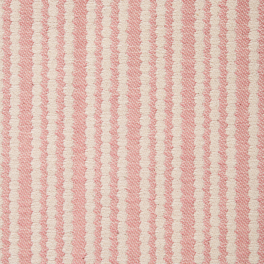 Curtain Scallop Stripe Cotton Rose