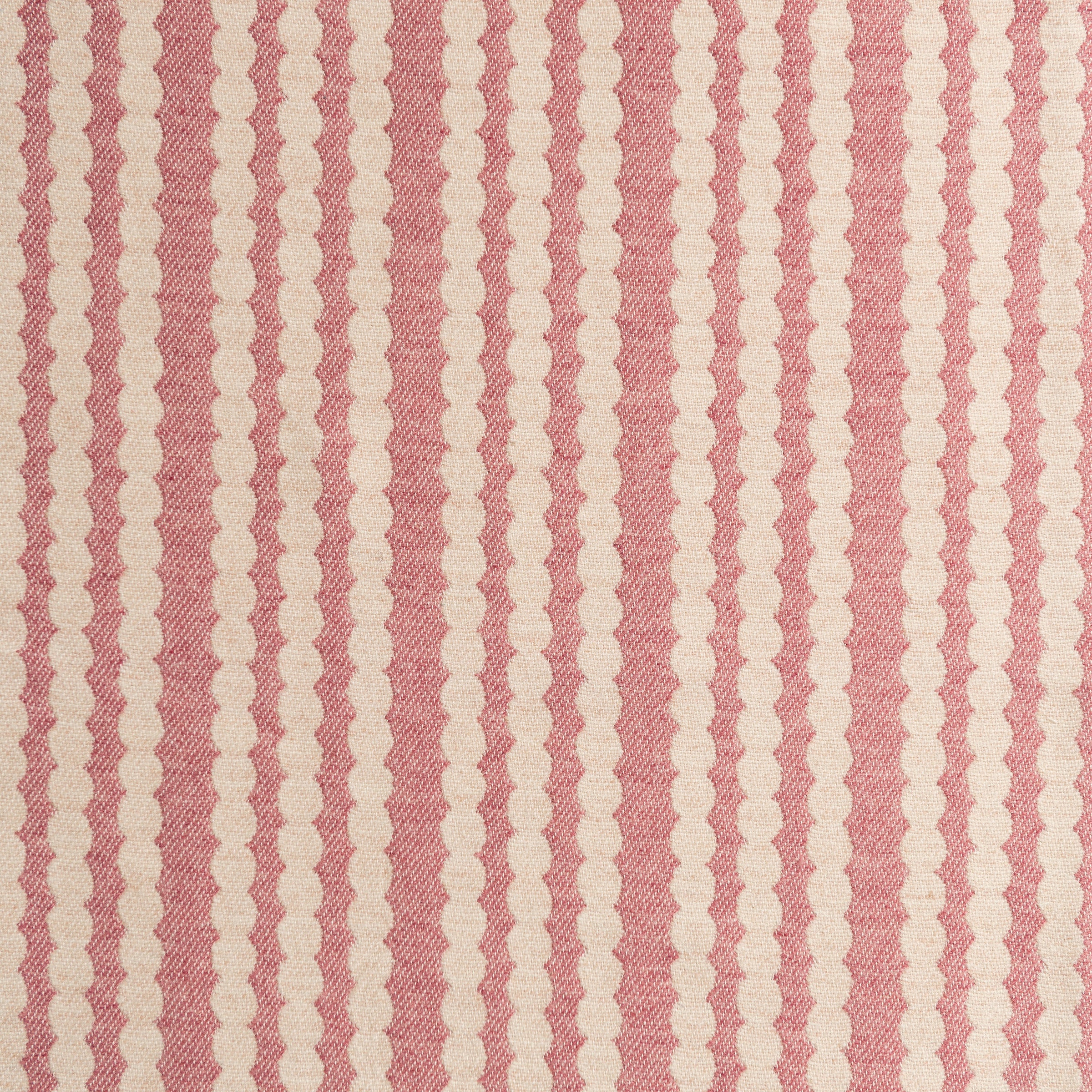 Curtain Scallop Stripe Wool Rose