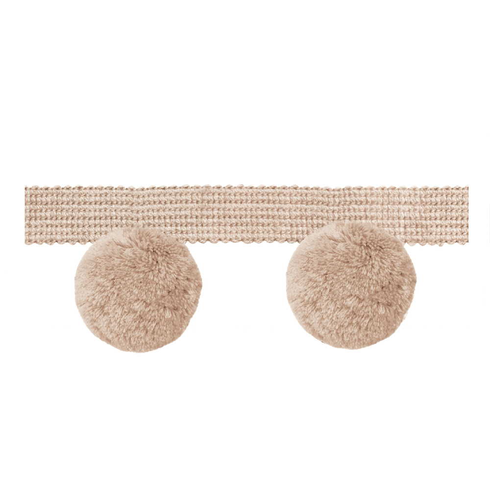 NEW Pom Pom Trim Blush (by the metre)