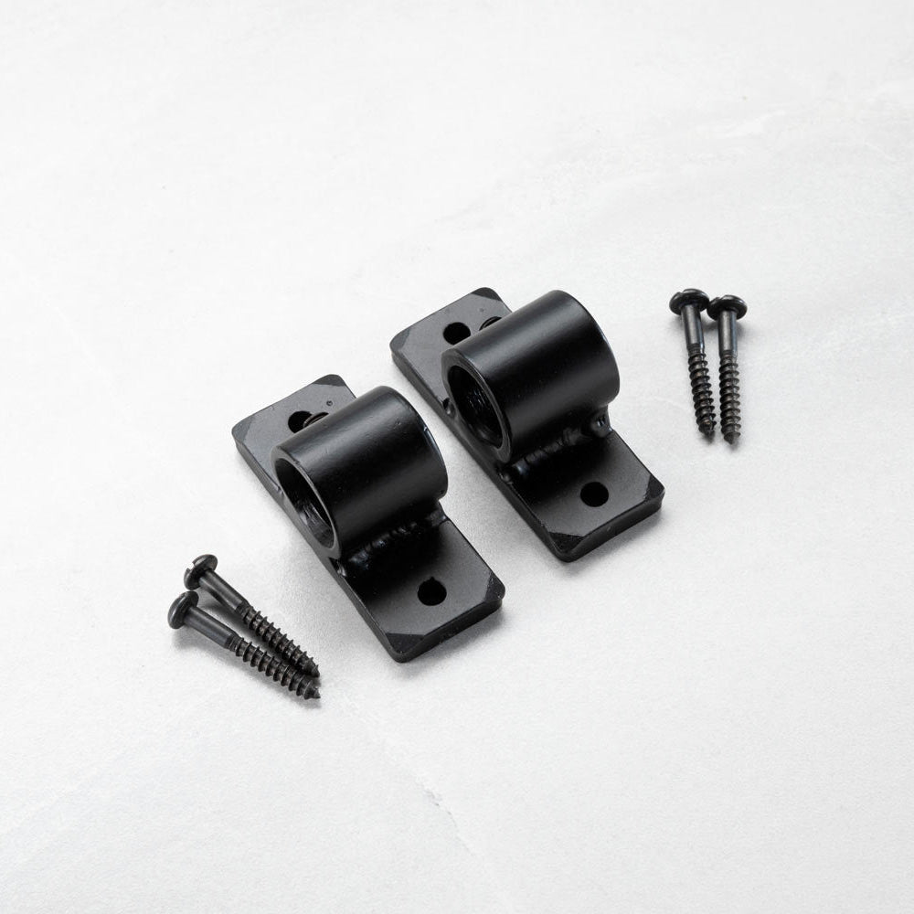 Cafe Rods Hardware Black Wrought Iron Cafe Rod With Standard Brackets — Tori Murphy Ltd