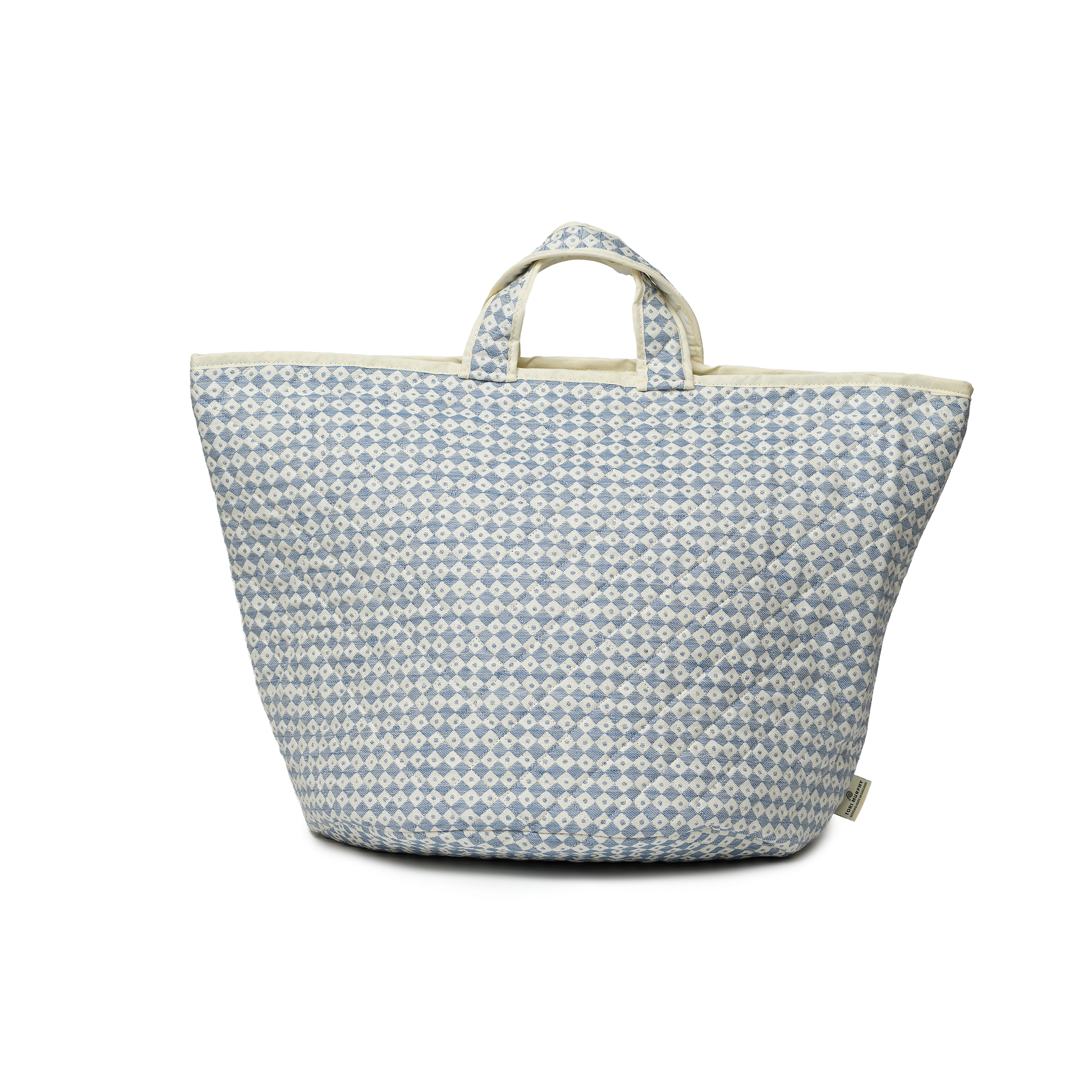 Chequerboard Storage Basket Indigo