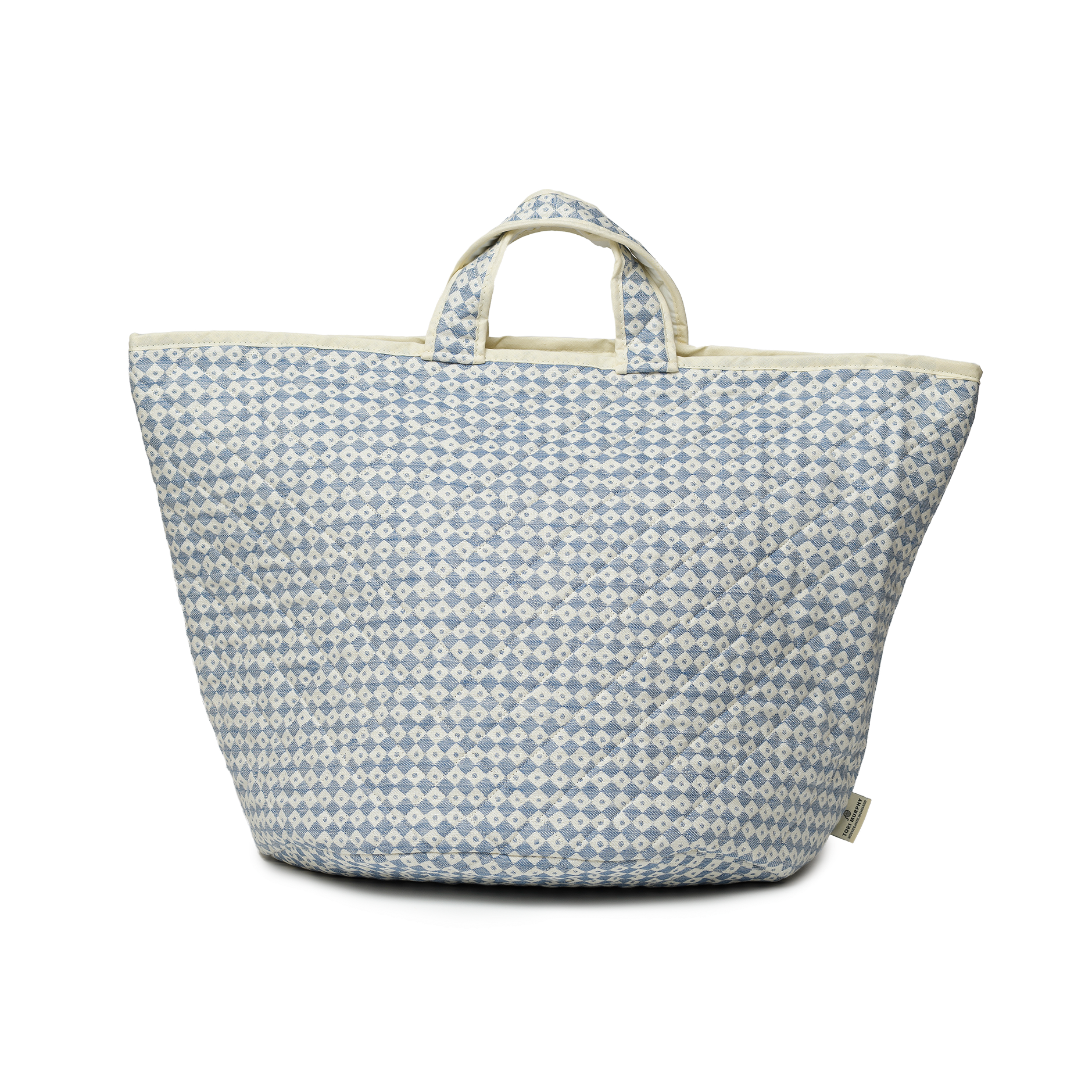Chequerboard Storage Basket Indigo