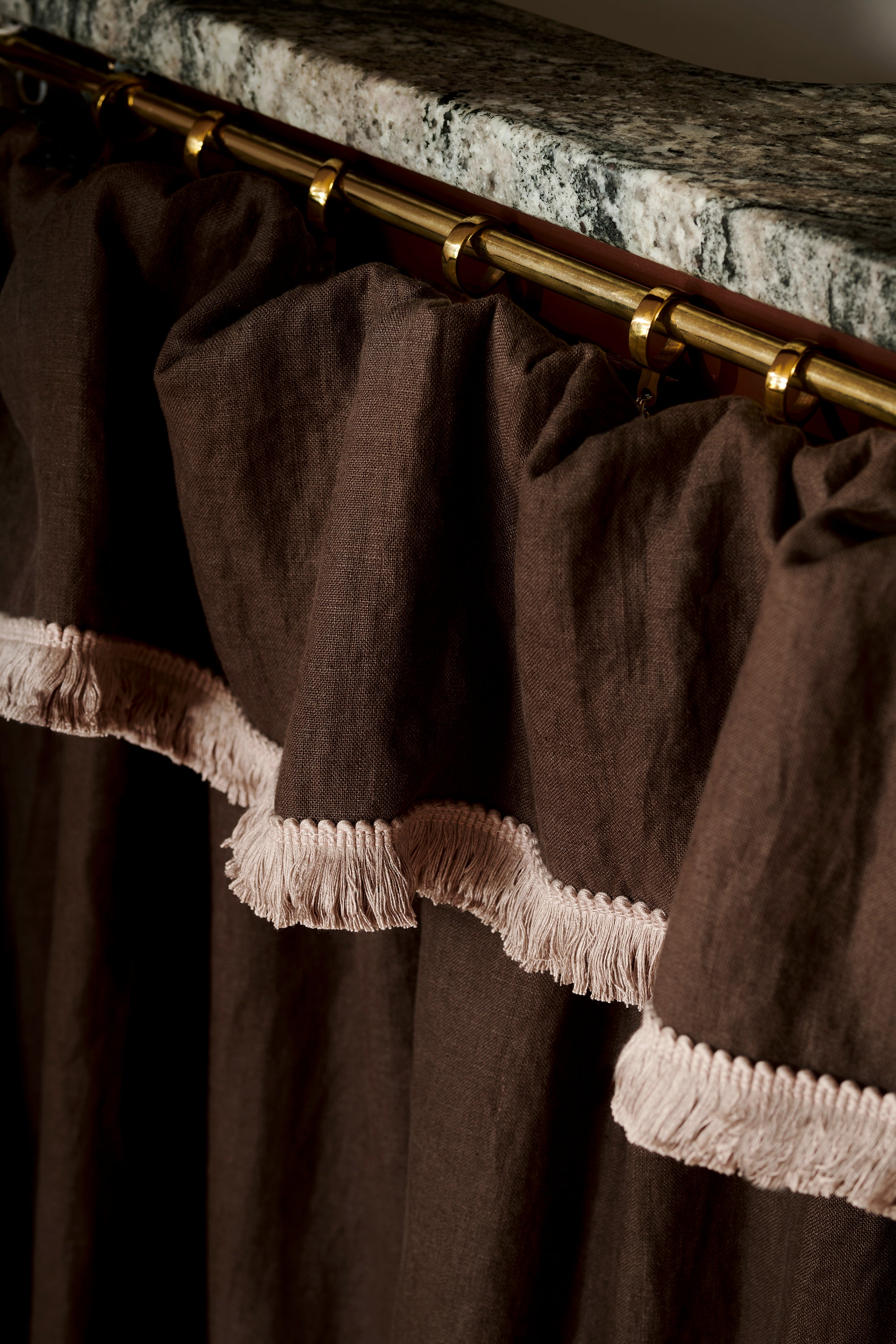 NEW Linen Fabric Chocolate Sample