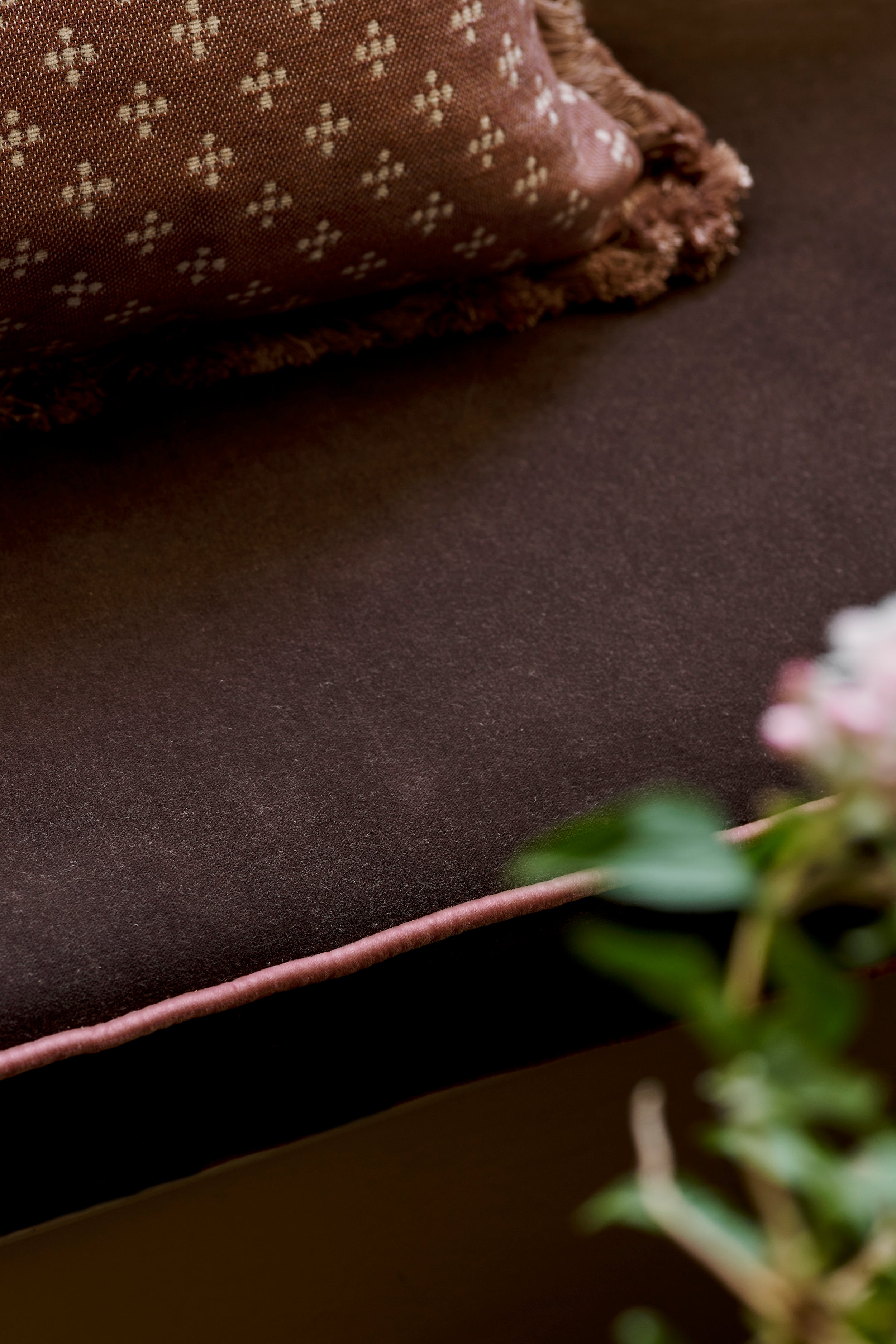 Velvet Chestnut Bench Seat Cushion (Ex Shoot)