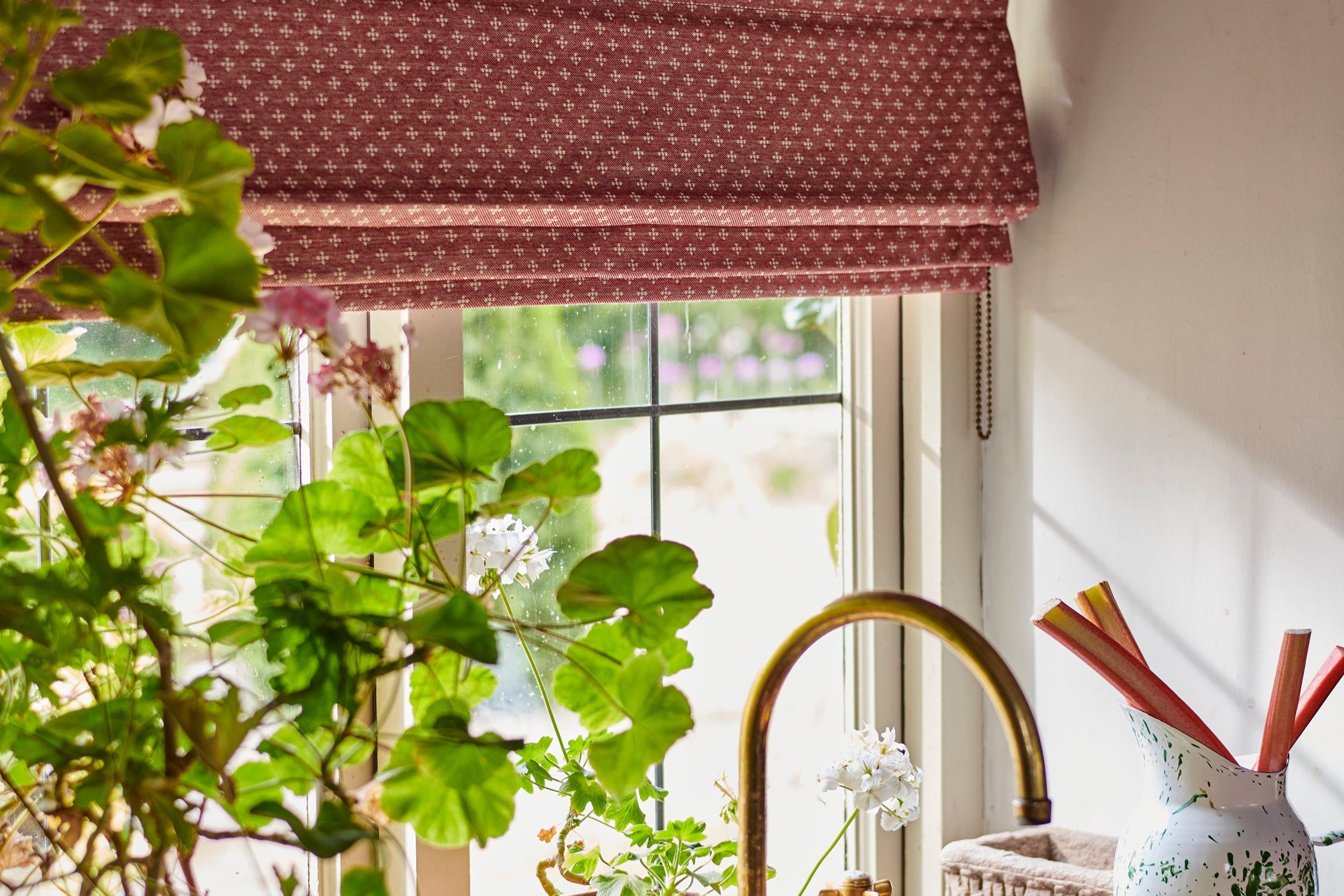 NEW Blind Ditsy Five Cotton Claret