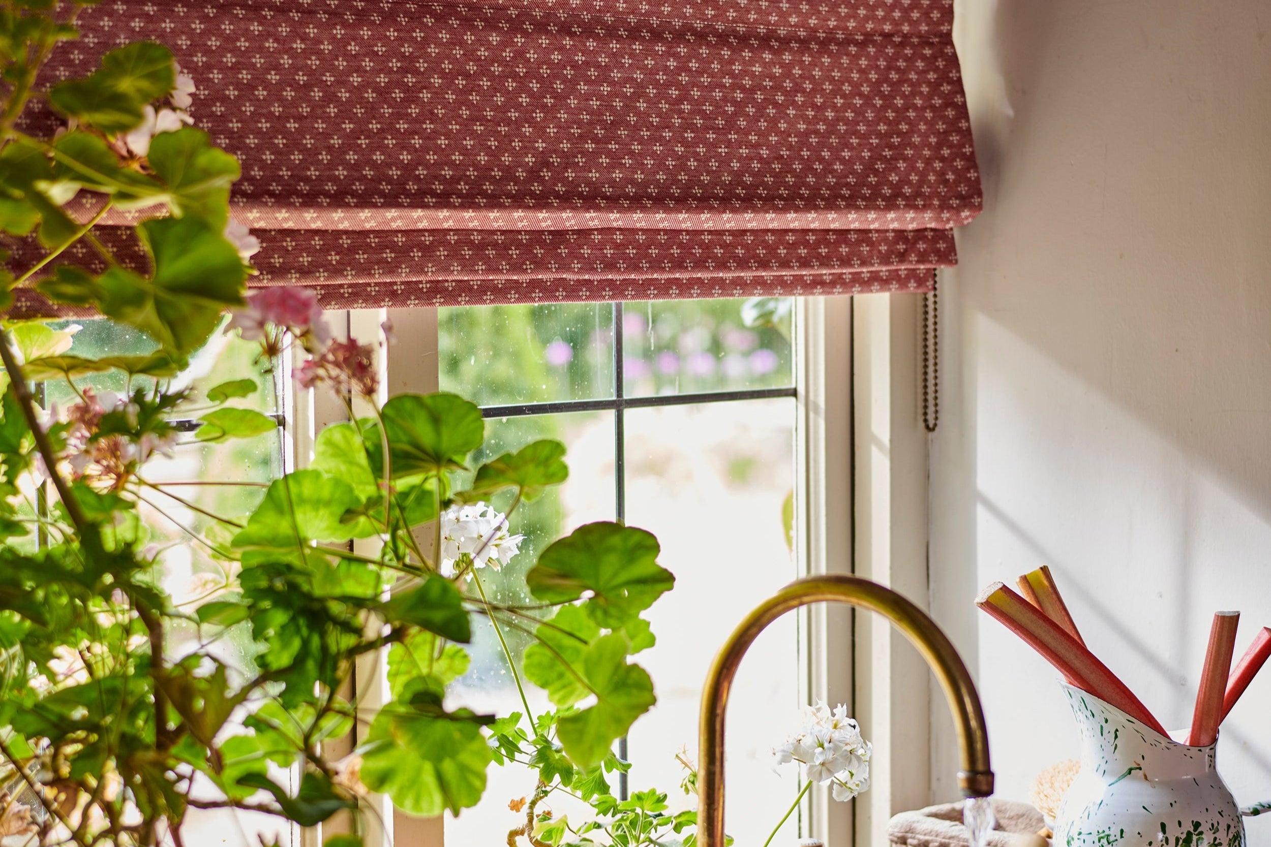 NEW Blind Ditsy Five Cotton Claret