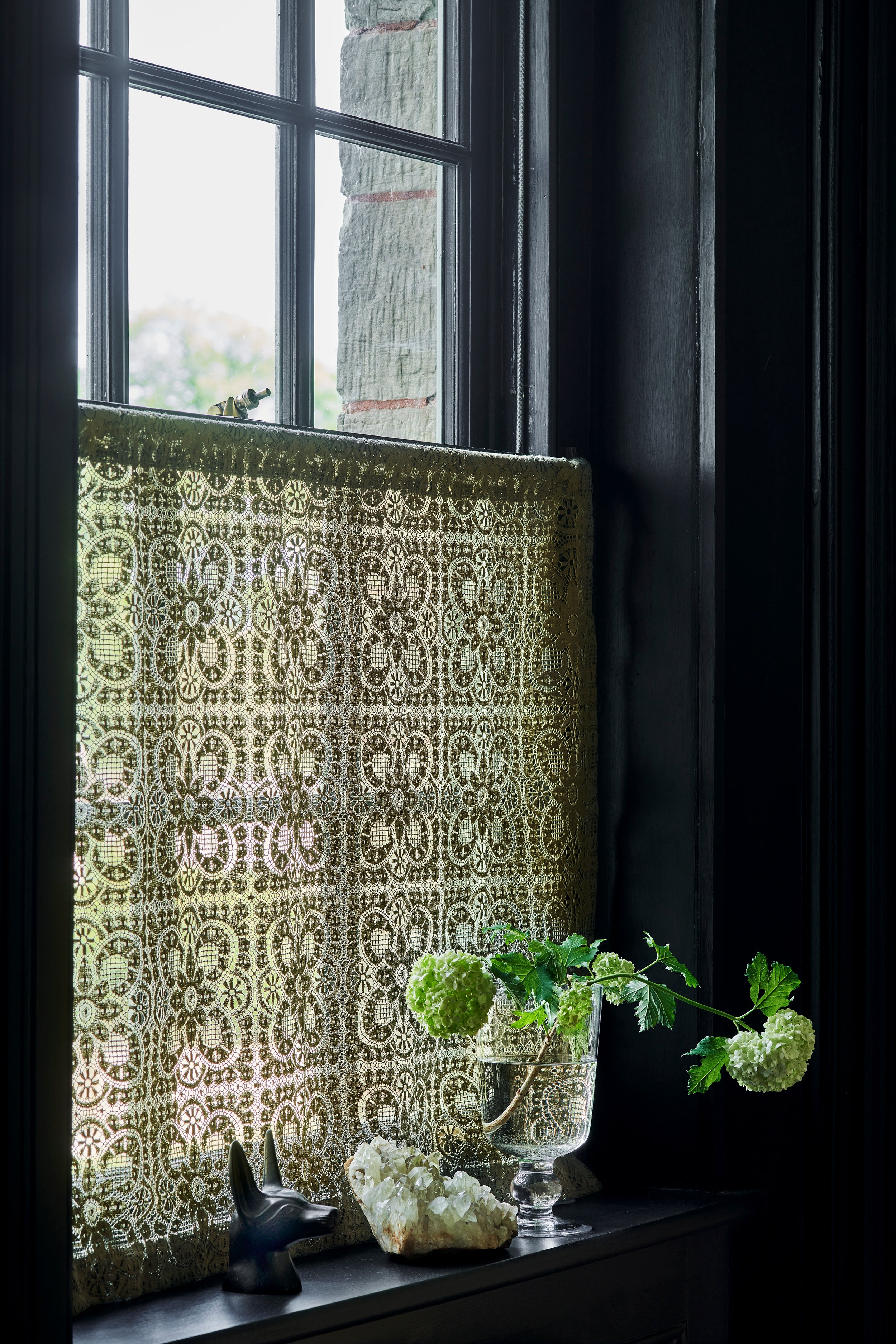 Newark Lace Fabric Sage Sample