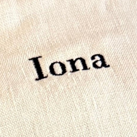 Personalised Mini Beauty Bag - Washed Linen Sand