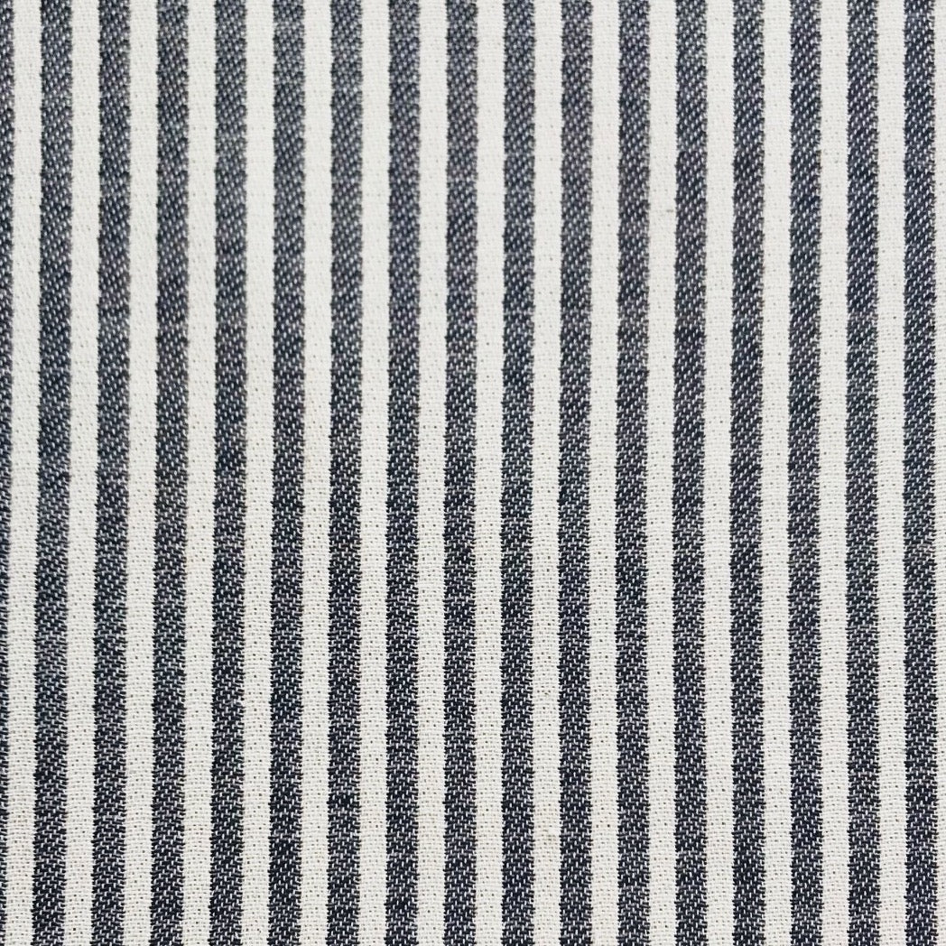 Harbour Stripe Cotton Black Relaxed Blind (Ex Shoot Piece)
