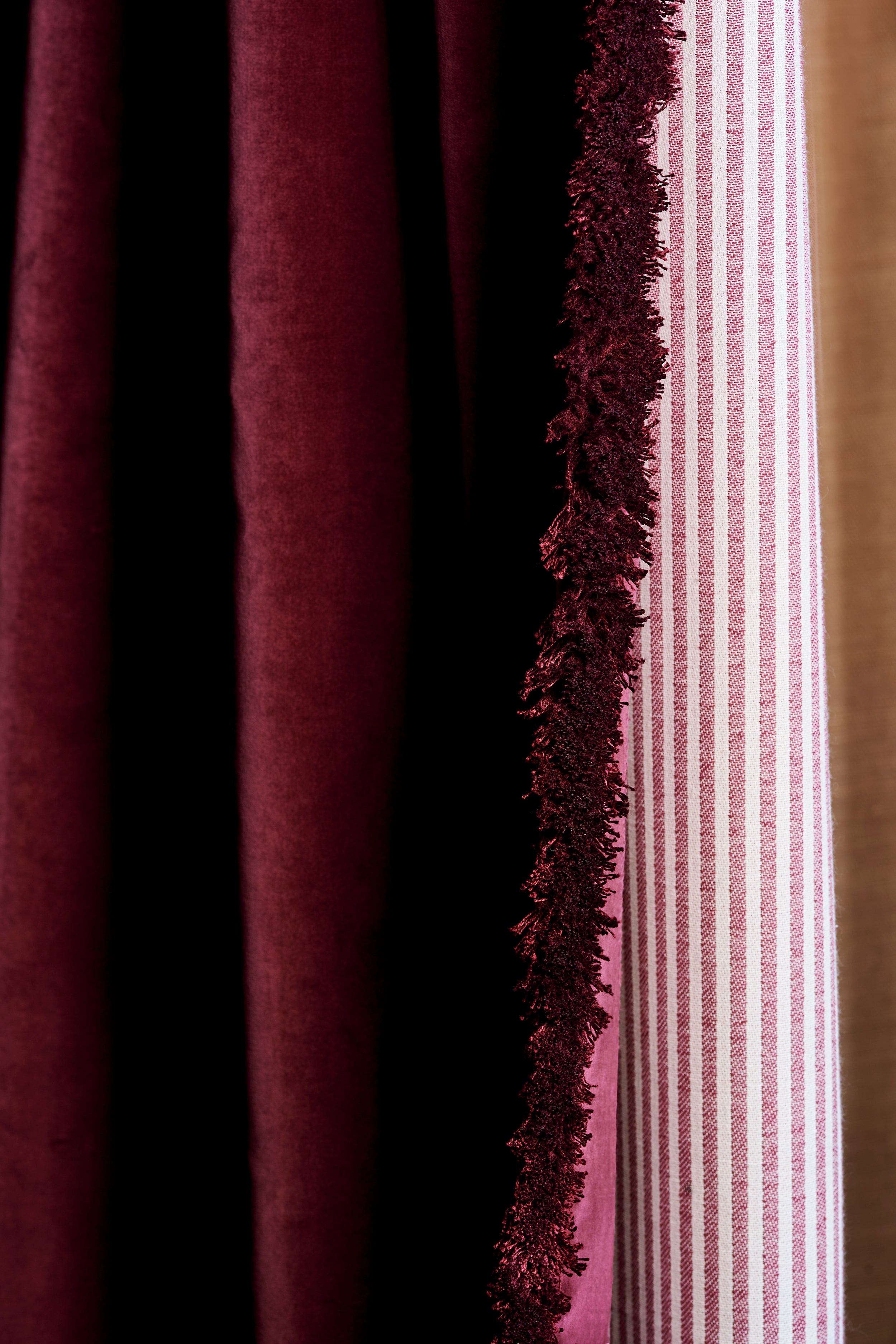 NEW Velvet Fabric Redwood