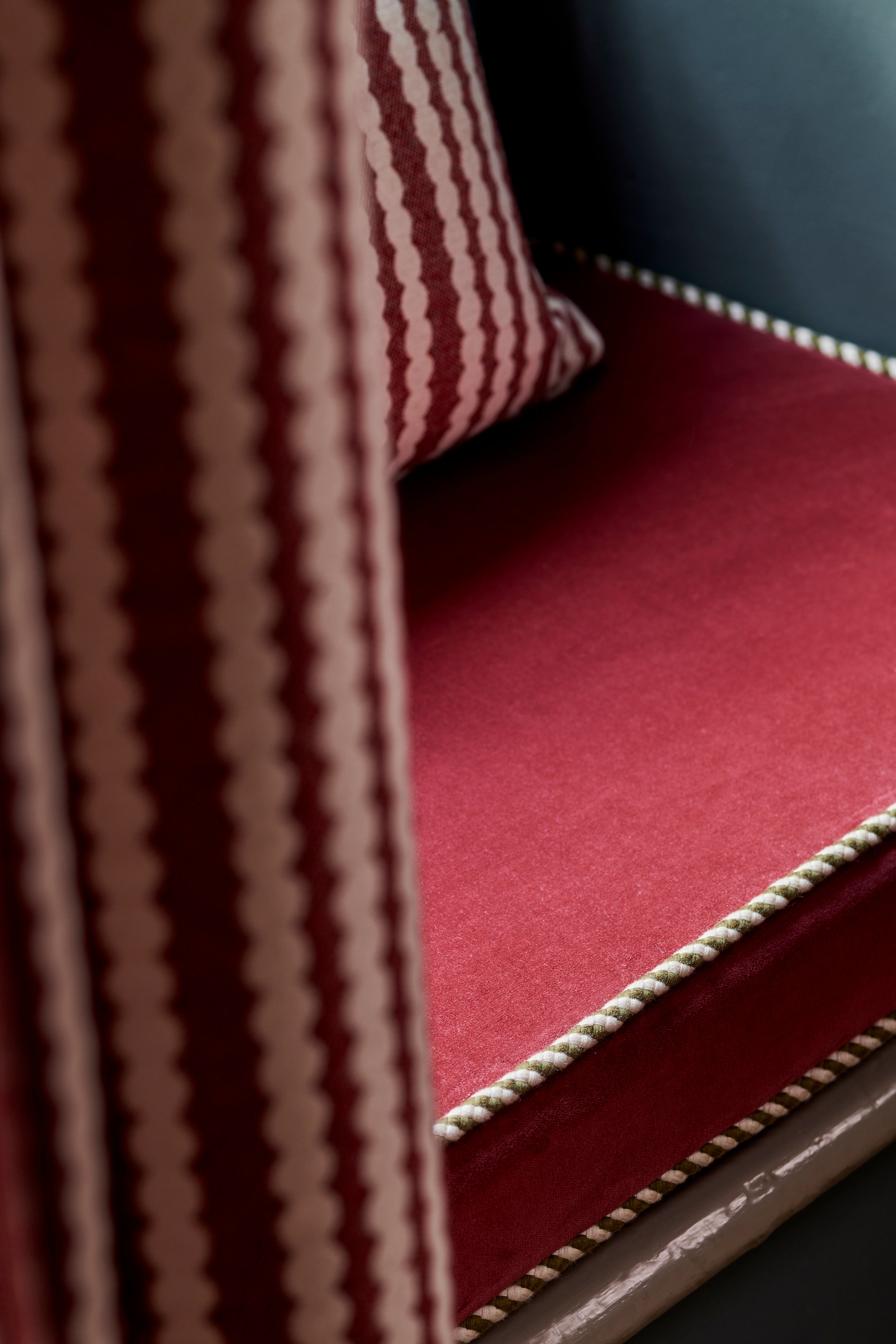 NEW Velvet Fabric Redwood