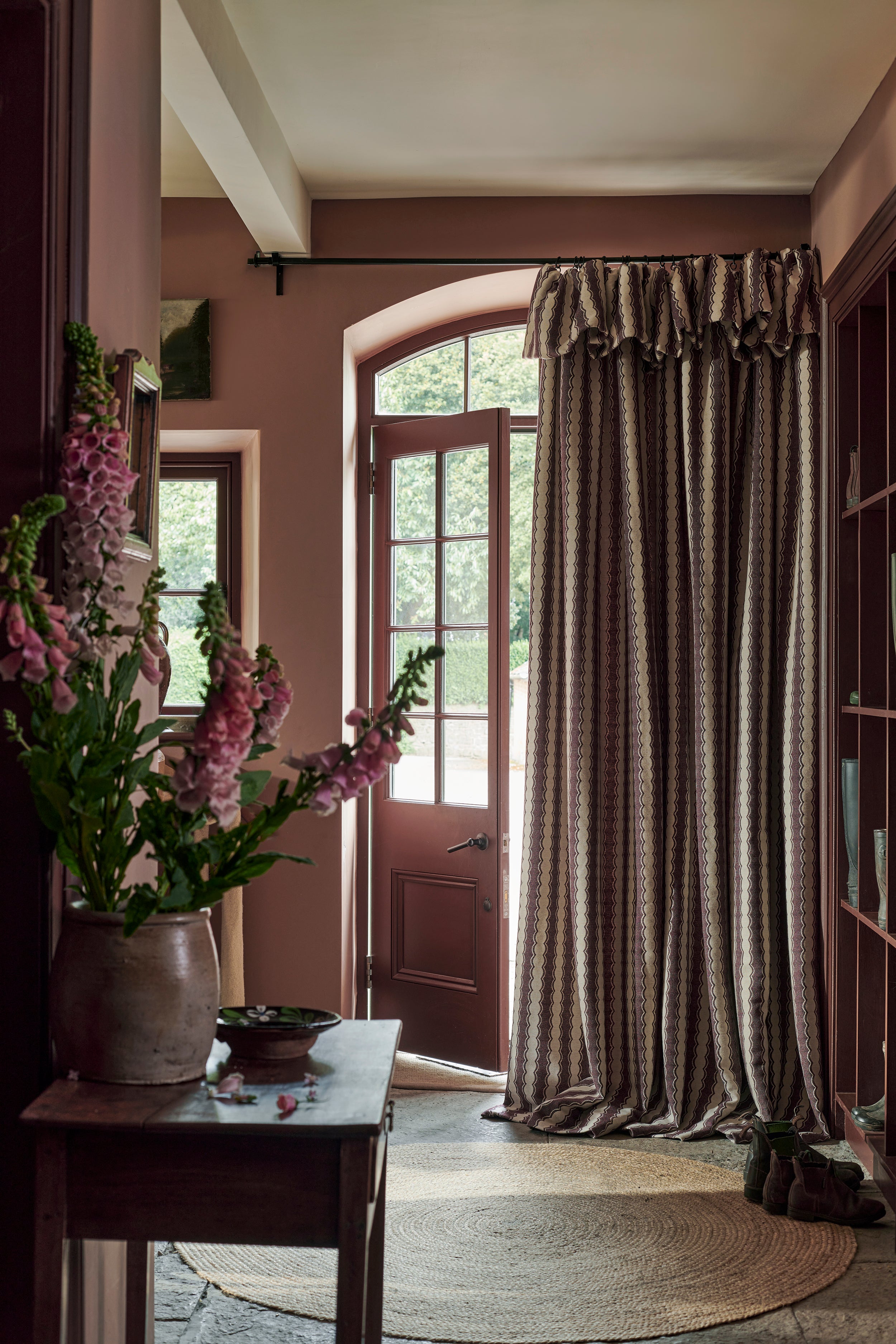 NEW Cinched Stripe Wool Fabric Acer