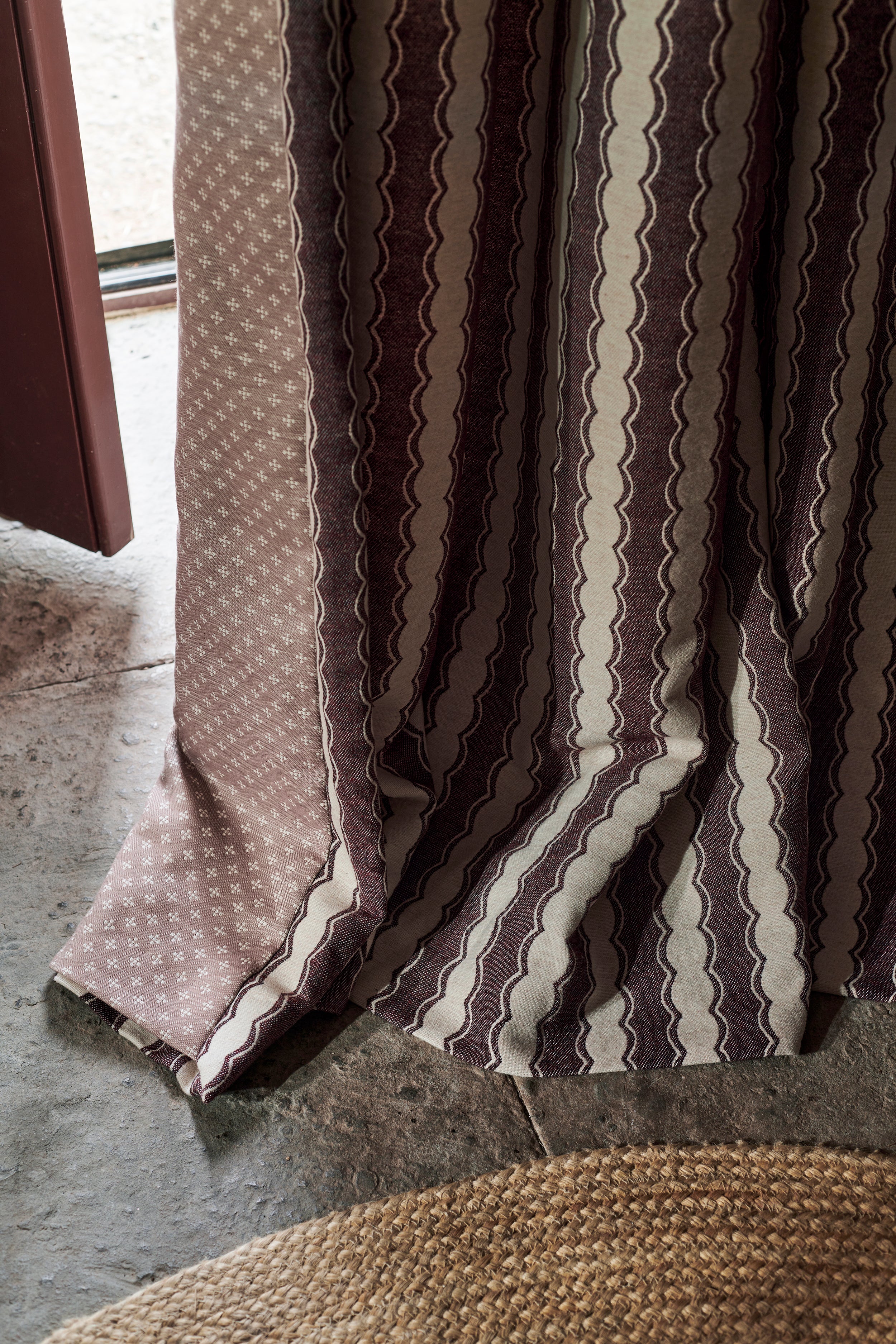 NEW Cinched Stripe Wool Fabric Acer