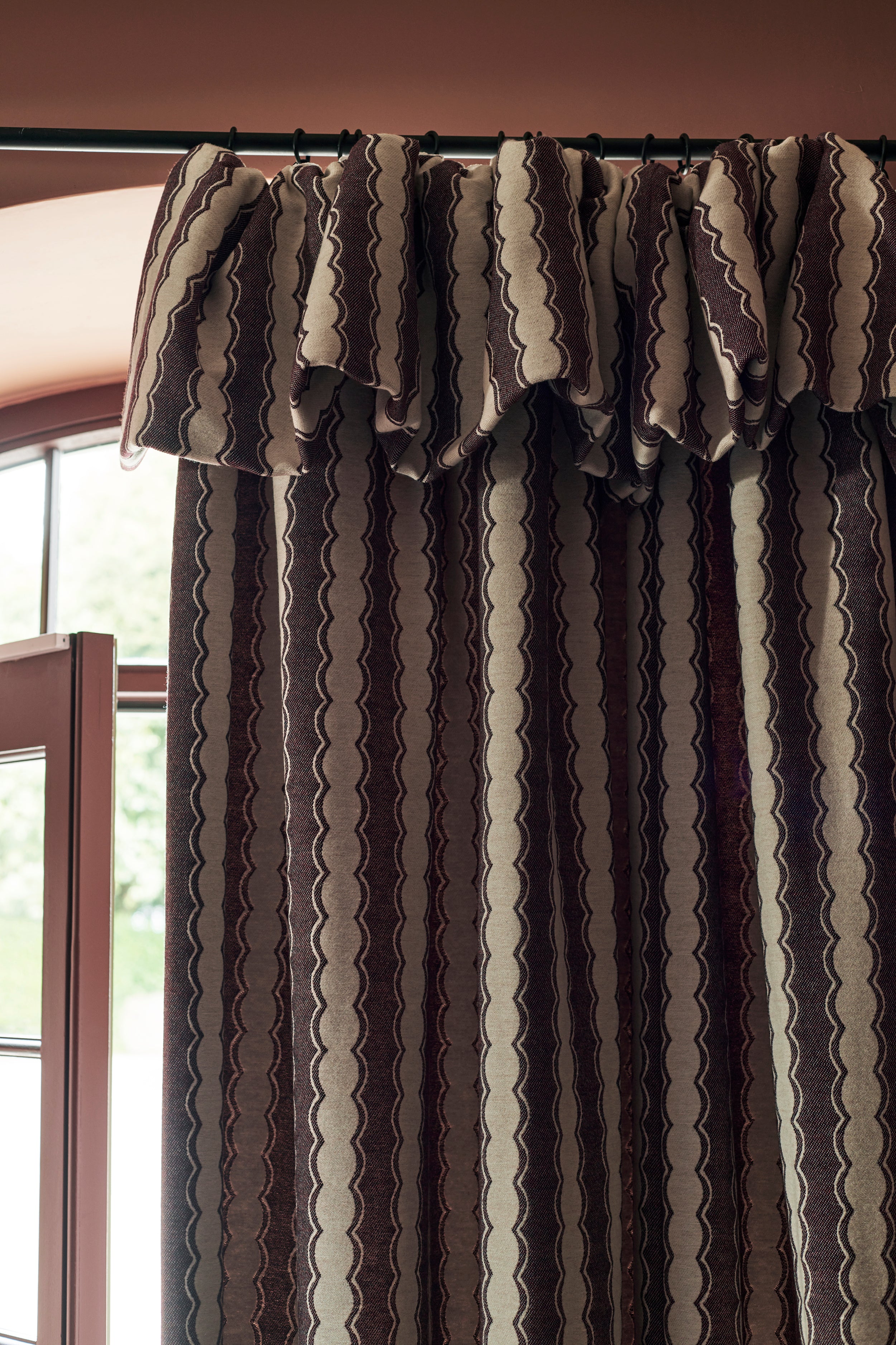 NEW Cinched Stripe Wool Fabric Acer