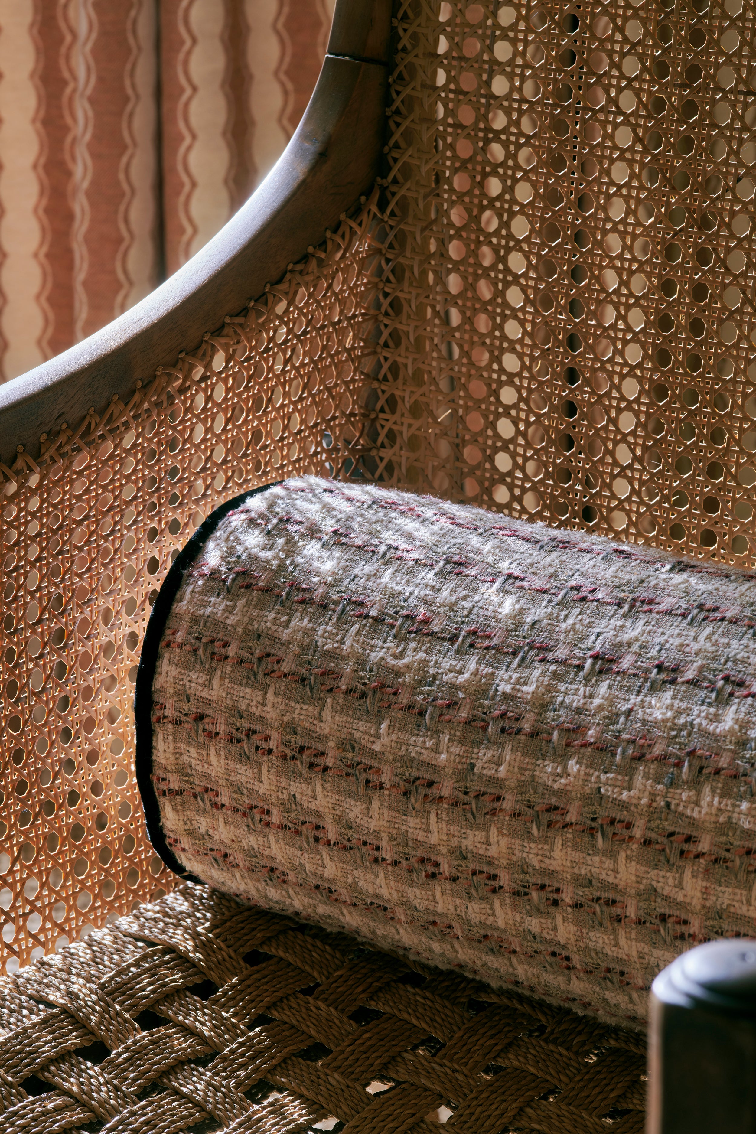 NEW Cinched Stripe Wool Fabric Caramel