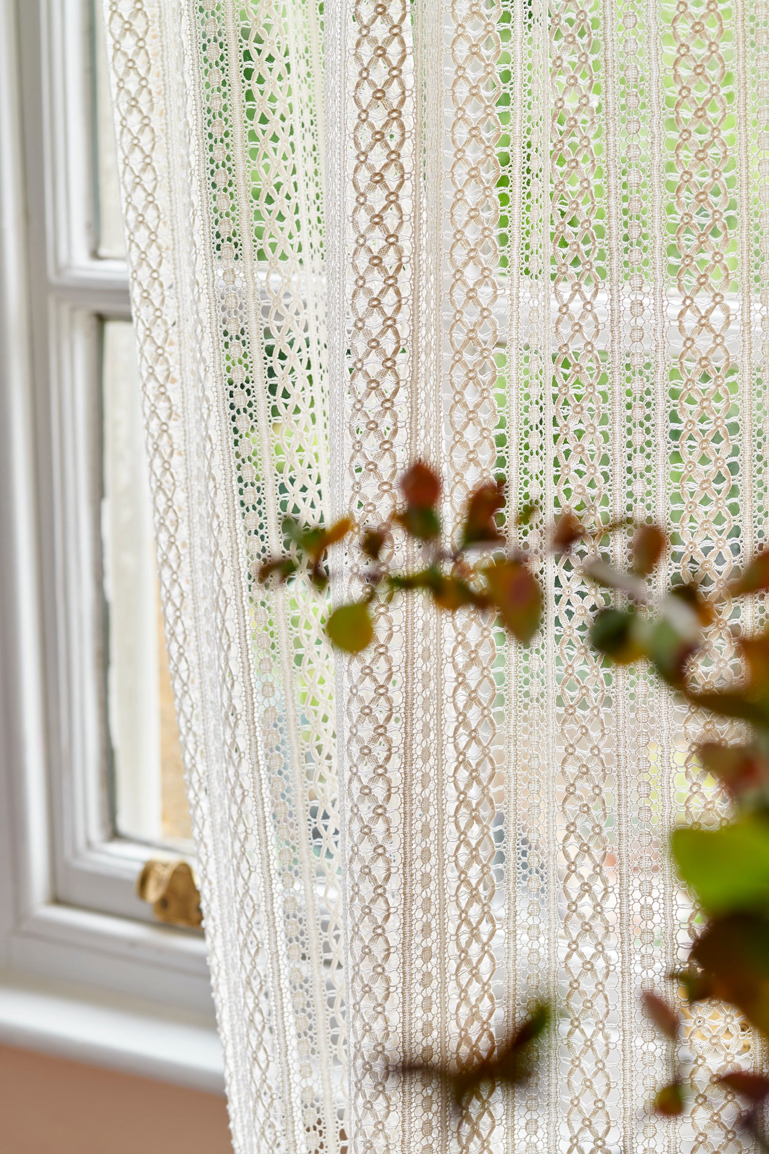 Belvoir Lace Curtain (Single) with 9cm Pencil Pleat Header (Ex Shoot Piece)