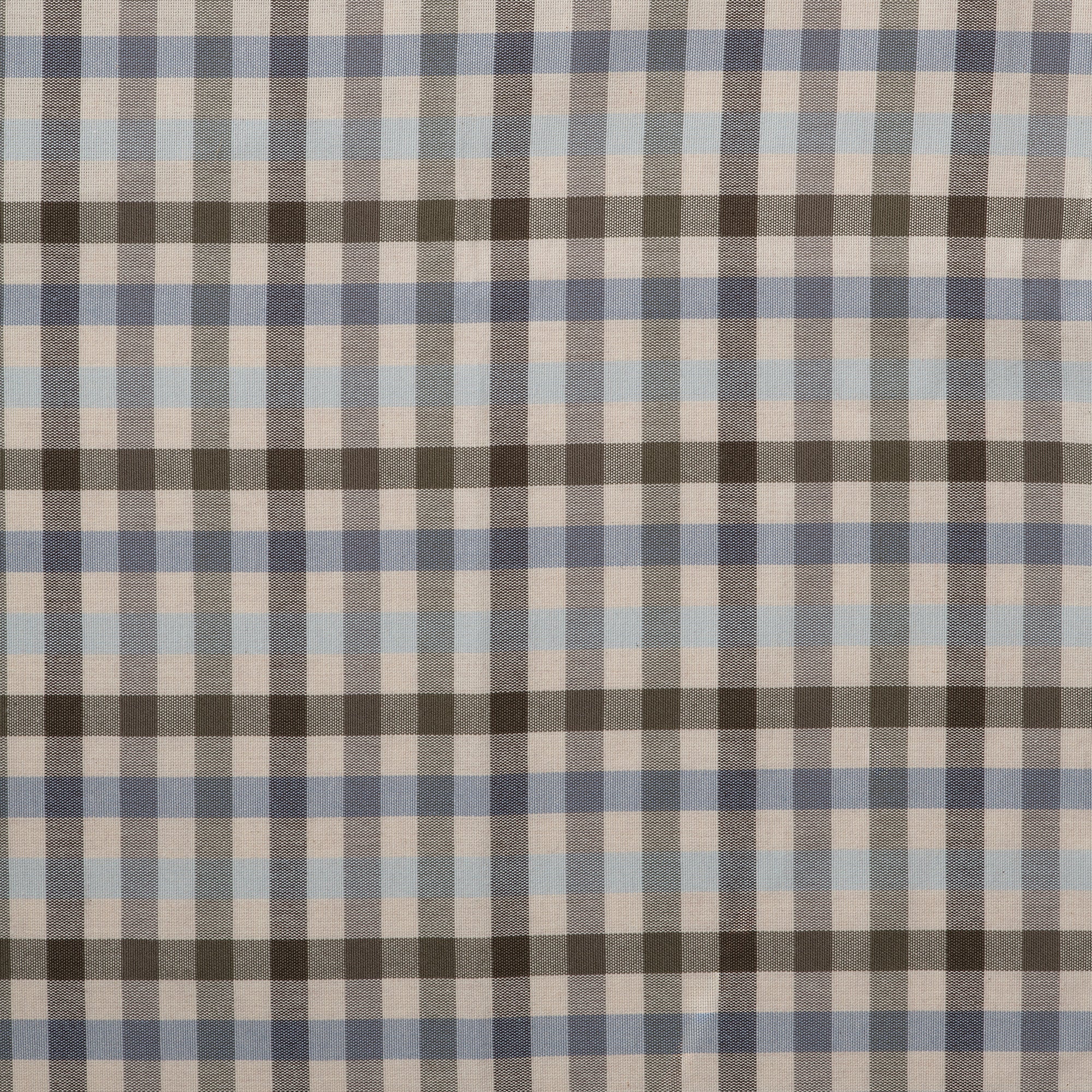 Blind Dresser Check Organic Cotton Mid Blue