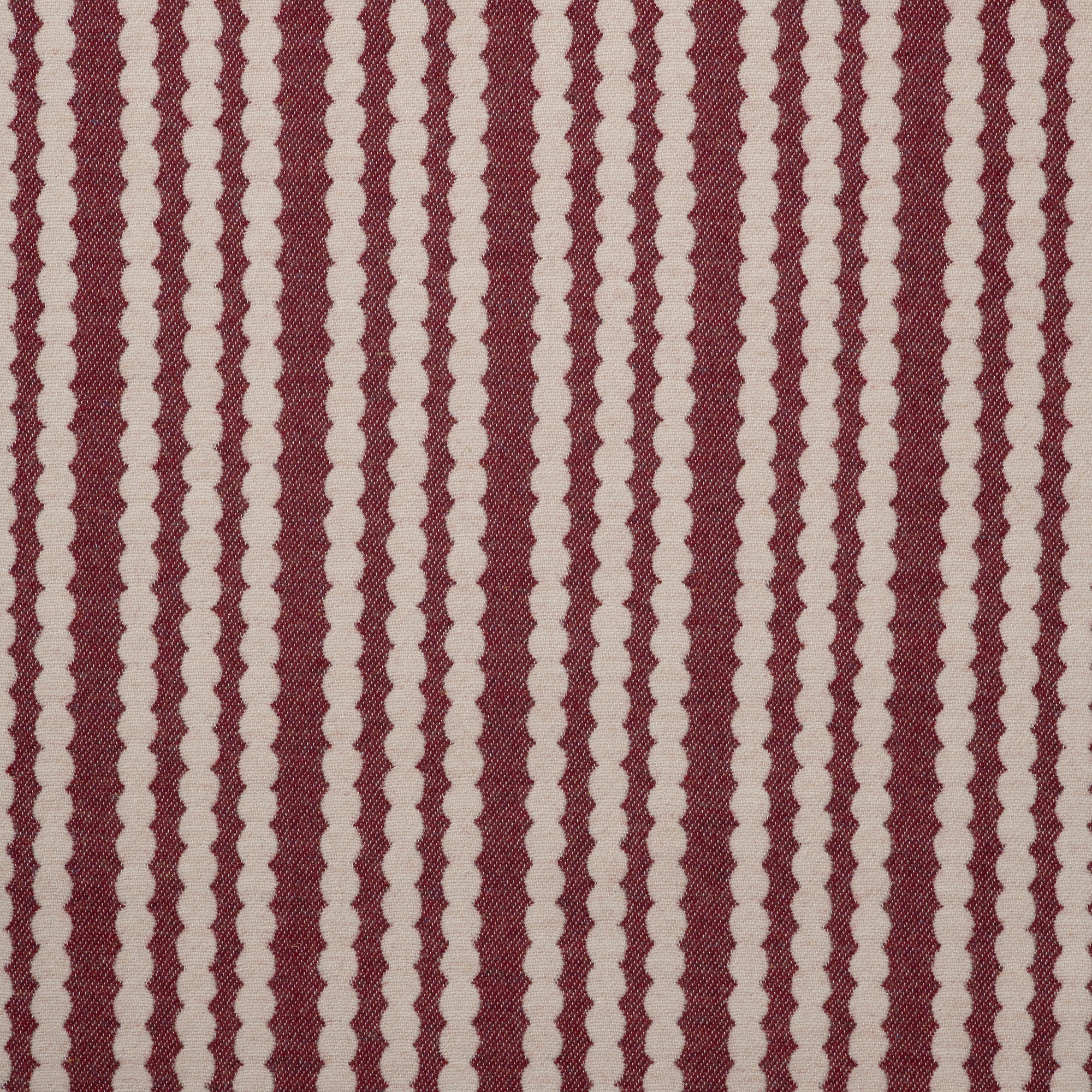 Scallop Stripe Merino Wool Fabric Redwood