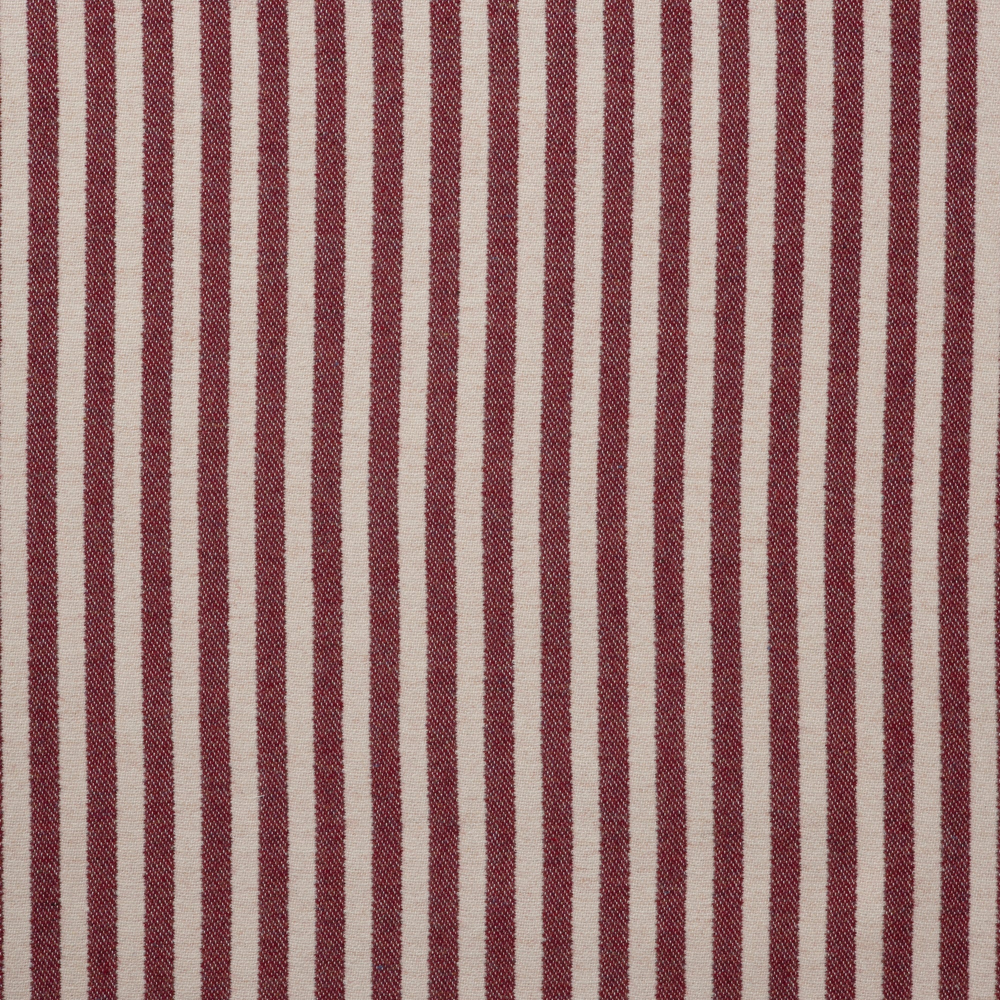 Harbour Stripe Wool Redwood Curtain (Single) with 30cm Flop Header (Ex Display Piece)