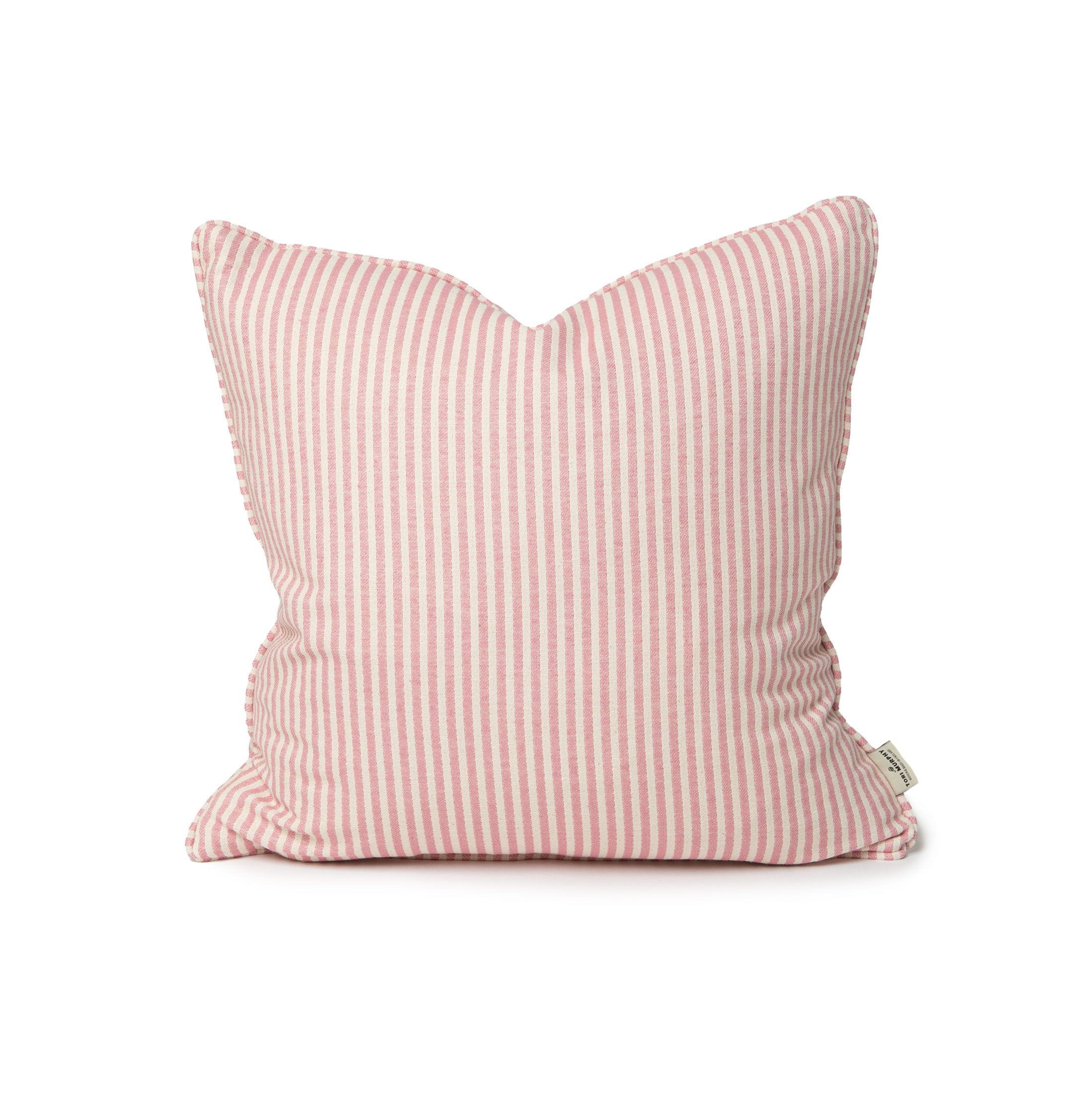 Harbour Stripe Piped Cushion Rose