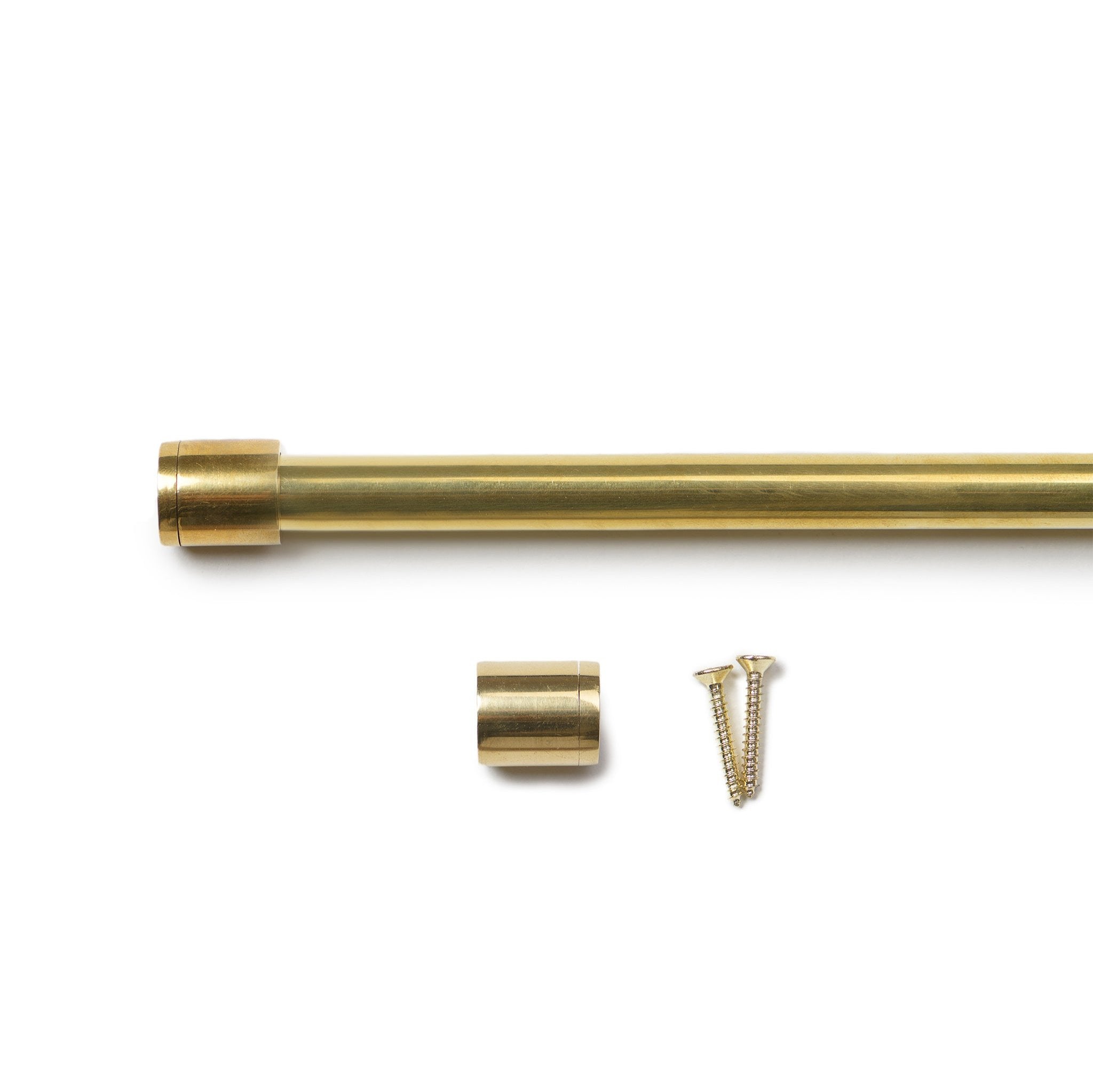 Cafe Rods Hardware Made To Measure 13mm Brass Cafe Rod With Recess Brackets — Tori Murphy Ltd