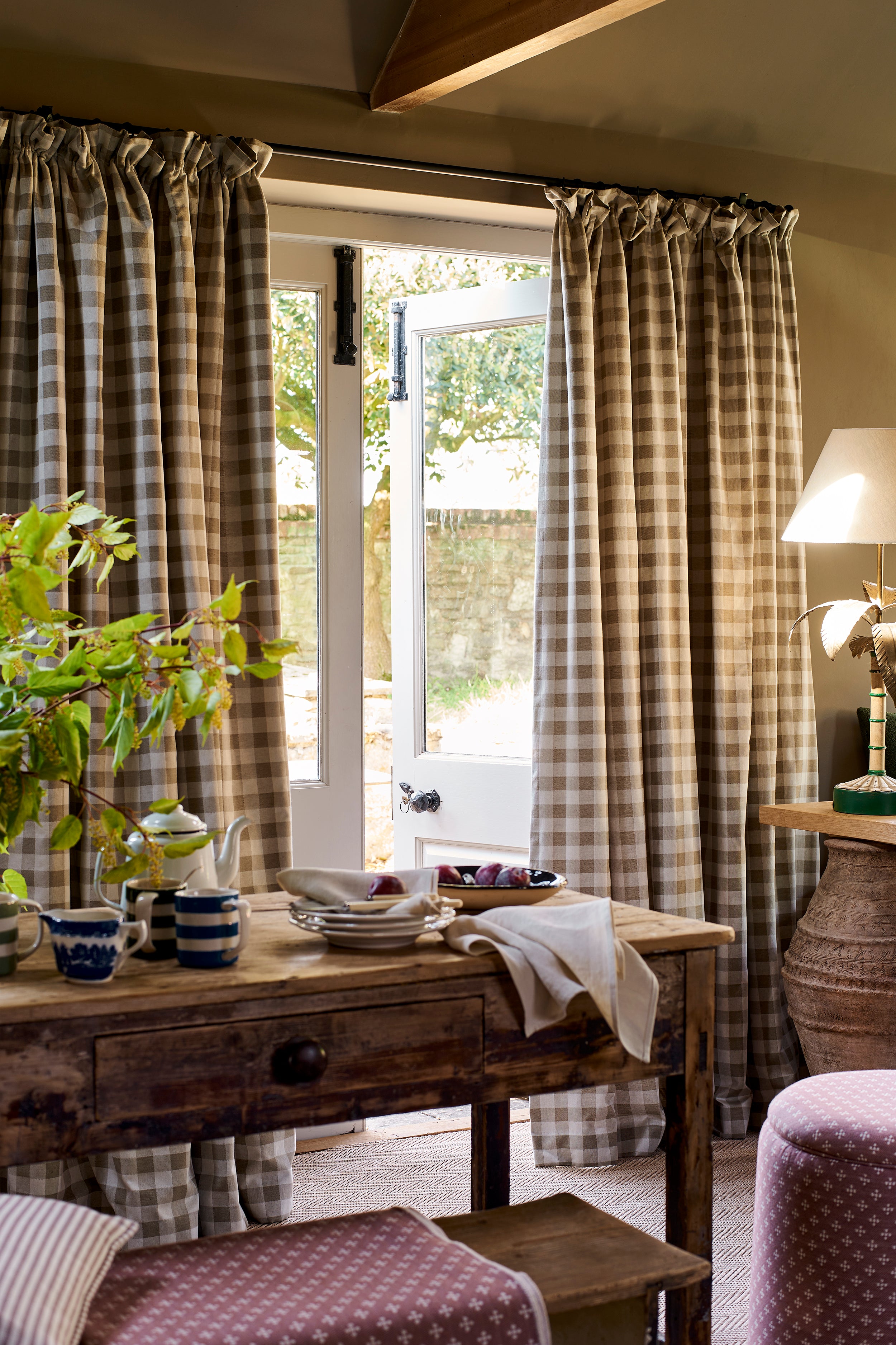 NEW Woodhouse Check Cotton Fabric Sage