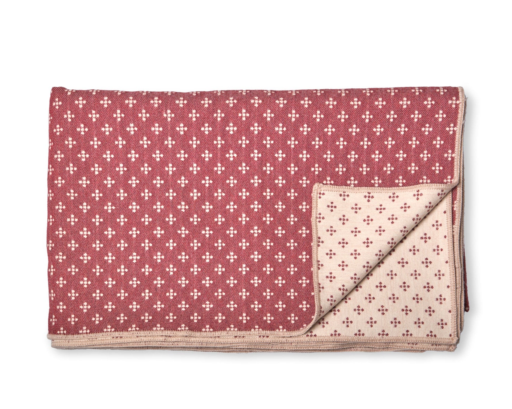 NEW Ditsy Five Wool Throw Redwood (Large 240cm x 136cm)