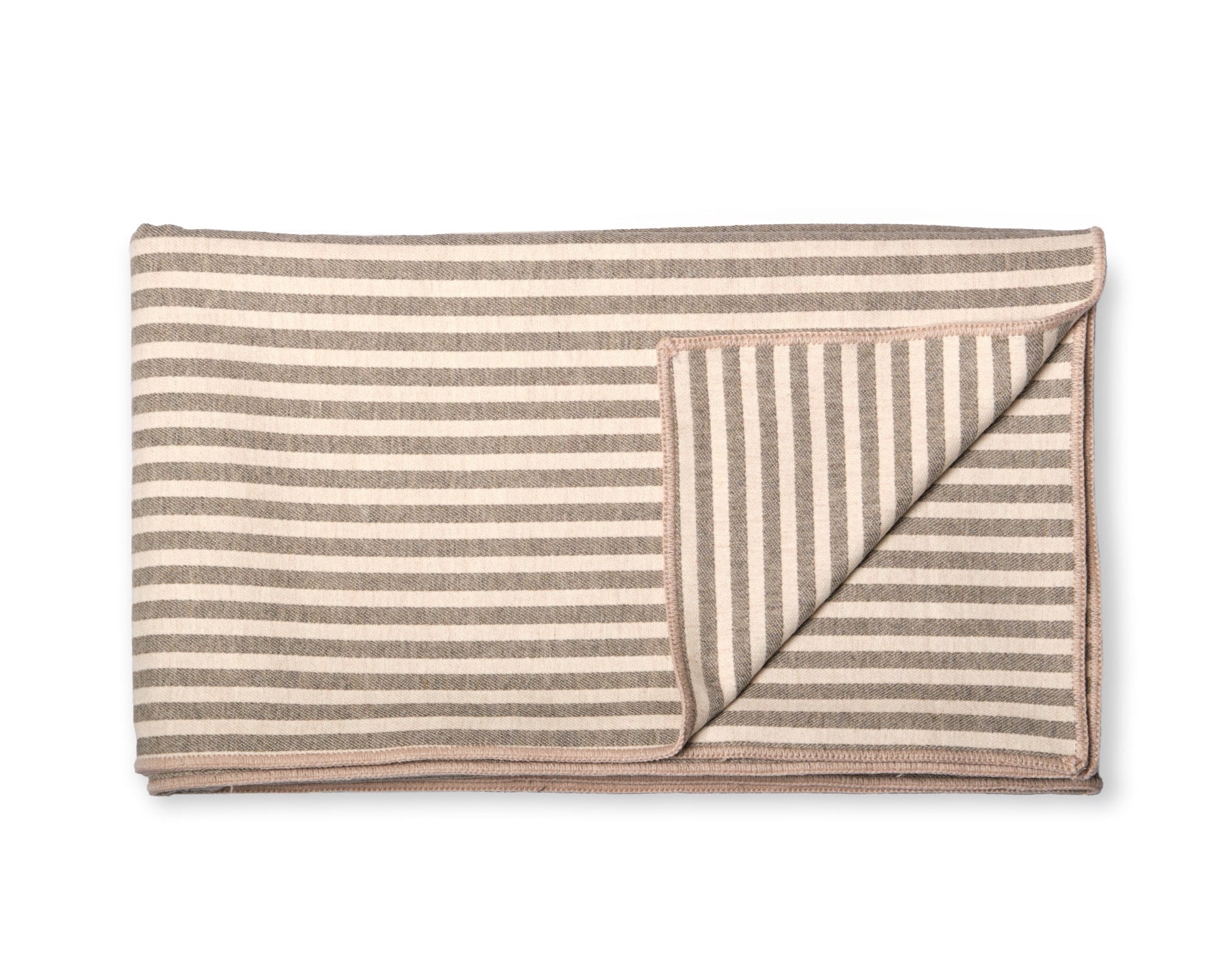NEW Harbour Stripe Throw Pebble (Med 180cm x 136cm)