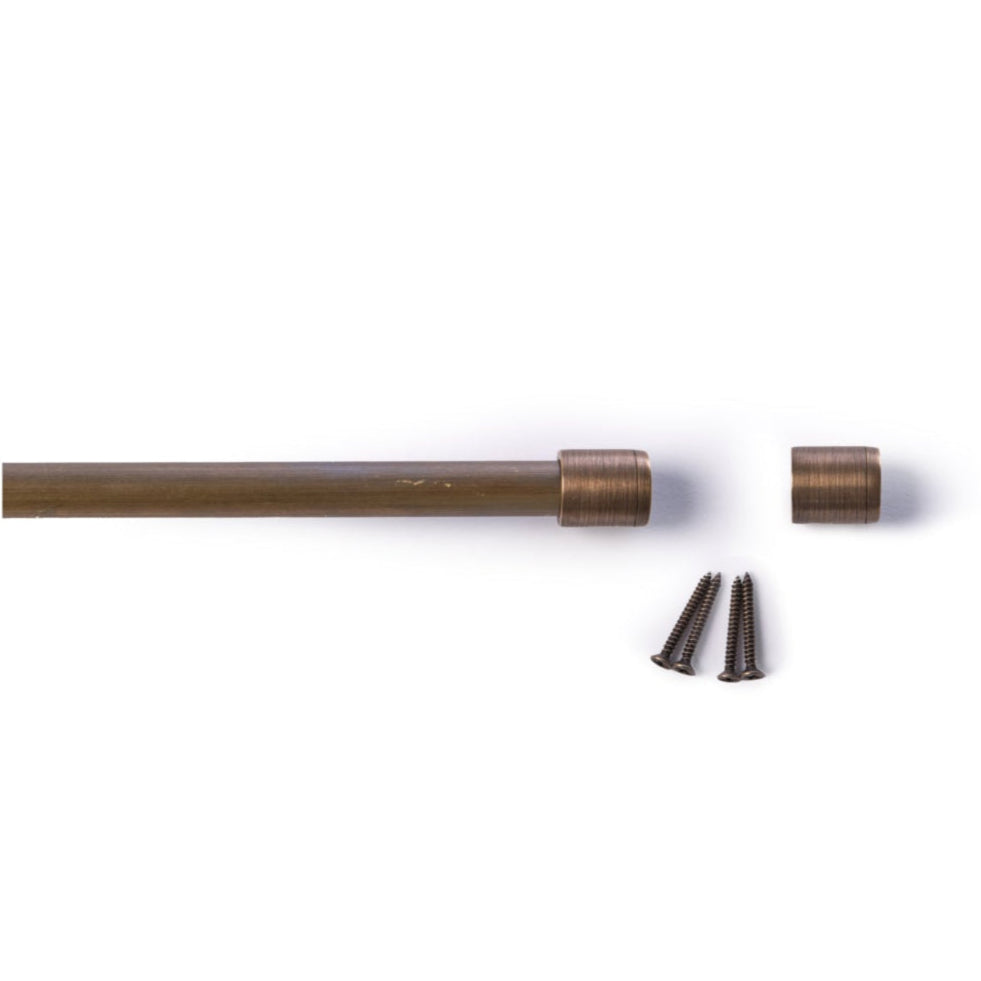 NEW Made To Measure 13mm Antique Brass Cafe Rod With Recess Brackets