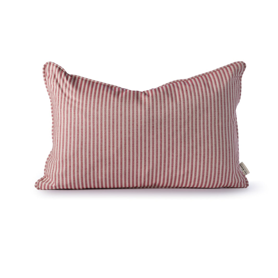 NEW Harbour Stripe Cotton Piped Cushion Claret 60cmx40cm