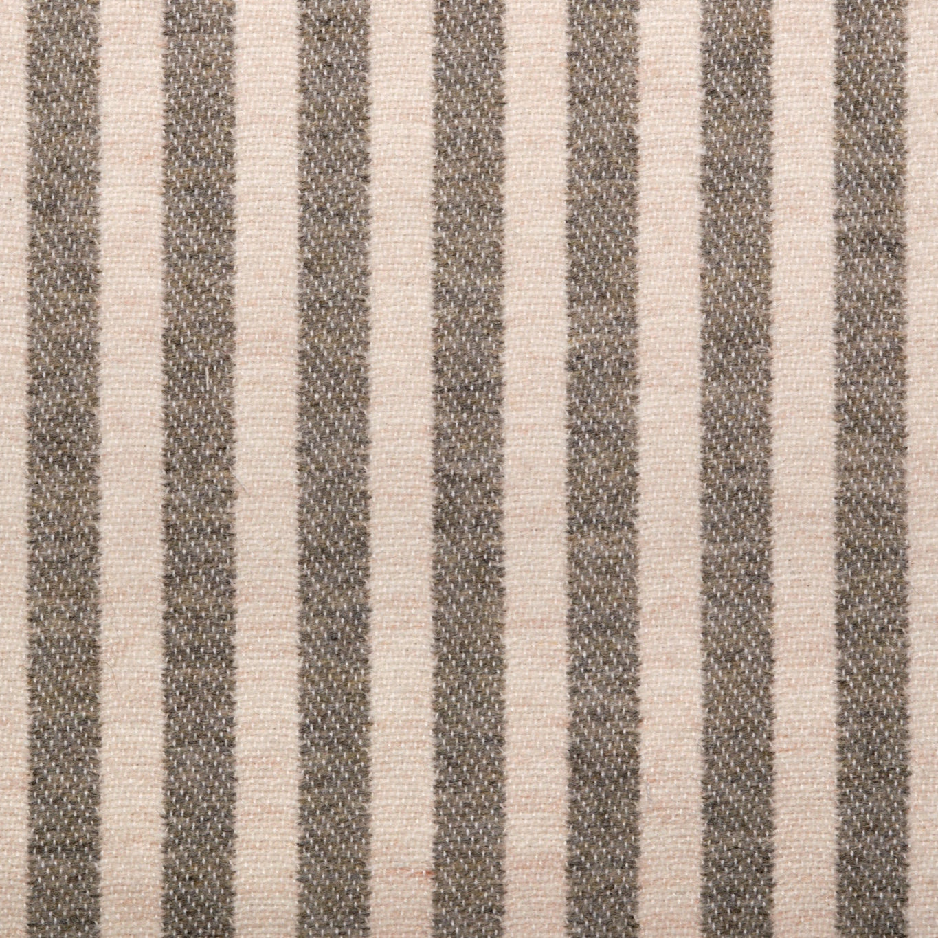 NEW Footstool Harbour Stripe Wool Pebble - Piped