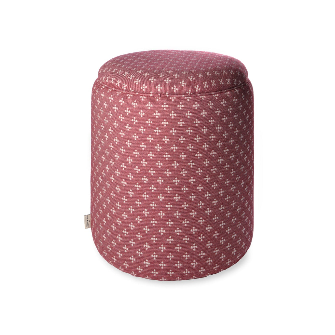 NEW Footstool Ditsy Five Wool Redwood - Piped