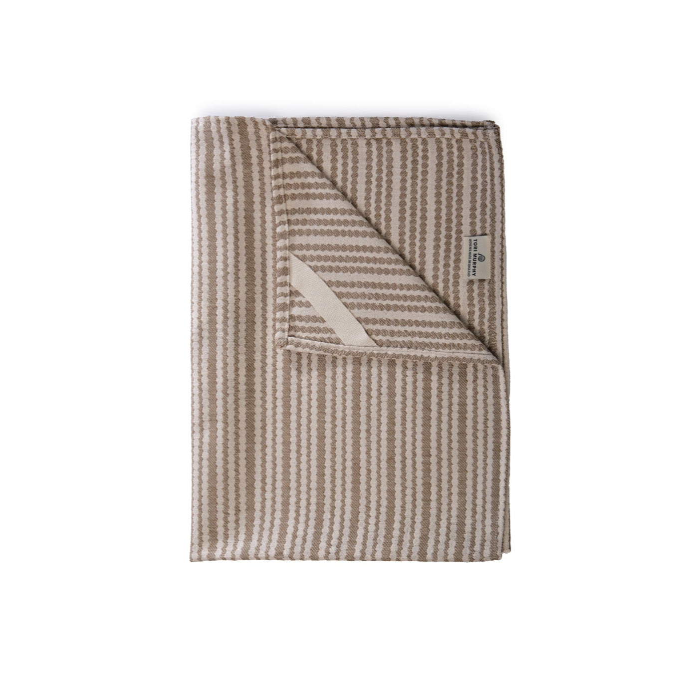 NEW Pippy Scallop Stripe Tea Towel Sage