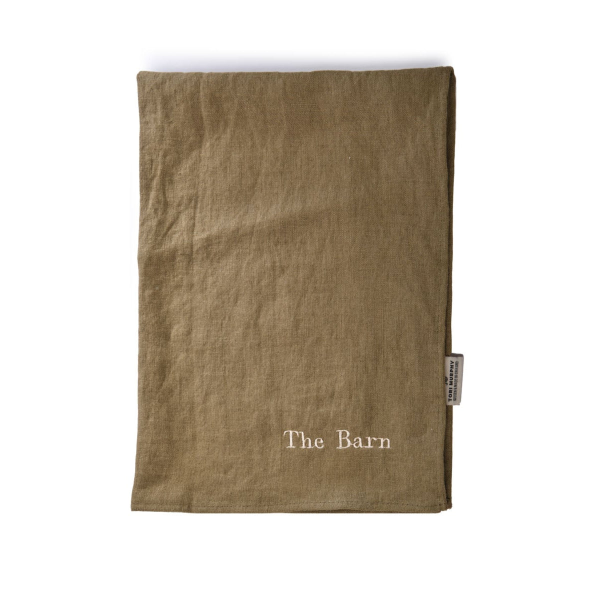 Personalised Tea Towel - Washed Linen Sage