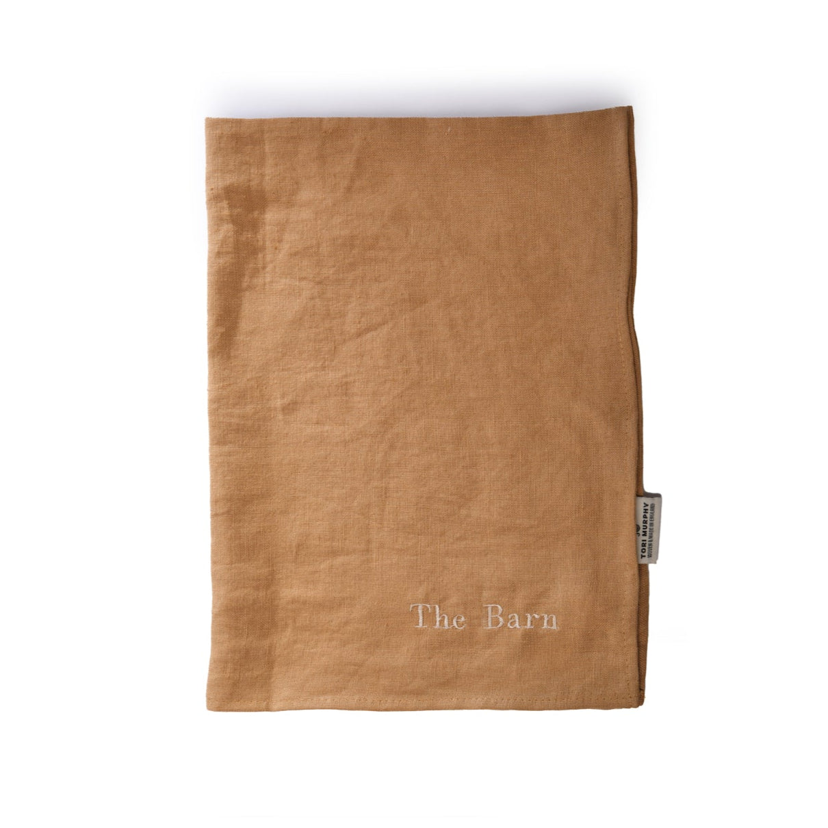 Personalised Tea Towel - Washed Linen Sand