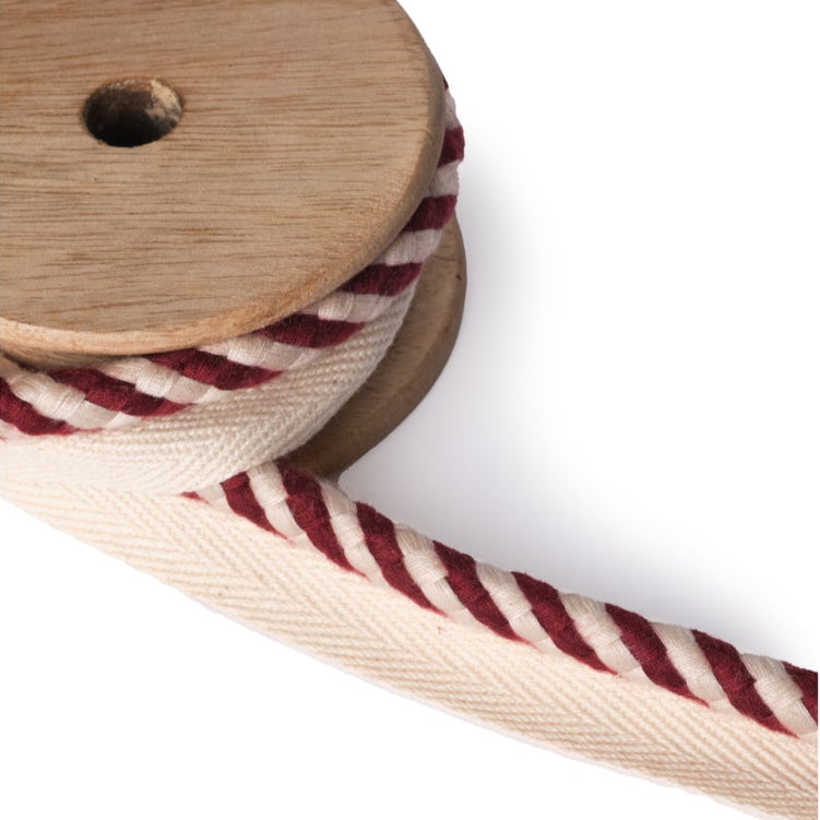 Braided Rope Trim Claret (by the metre)