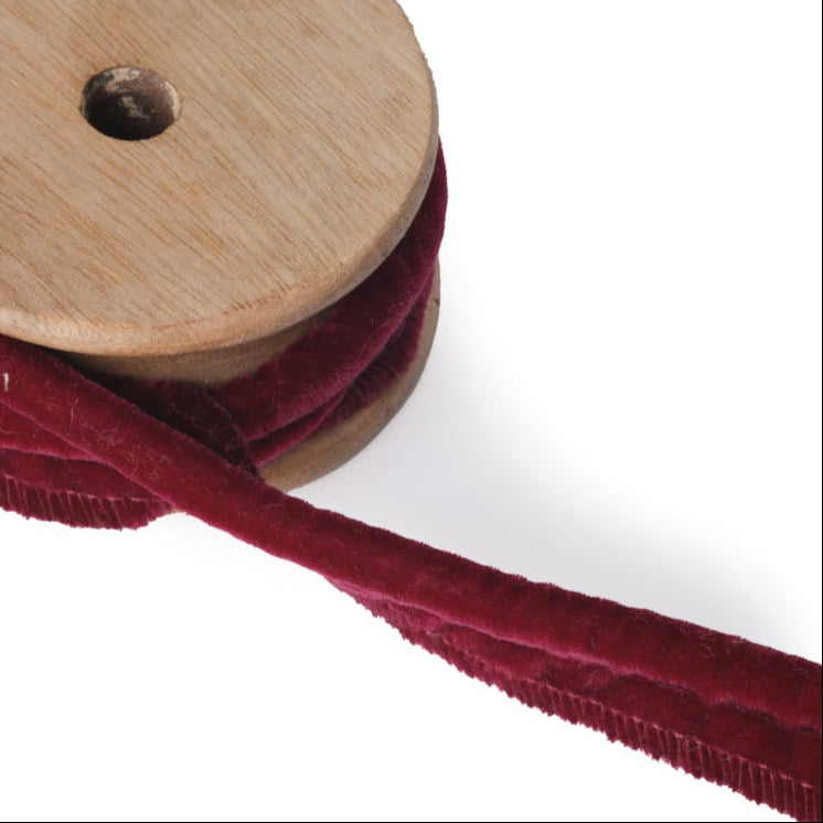 NEW Velvet Piping Claret Trim Sample