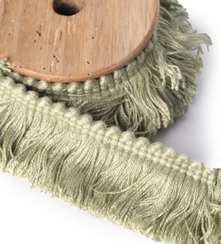 Fringe Trim Olive Sample