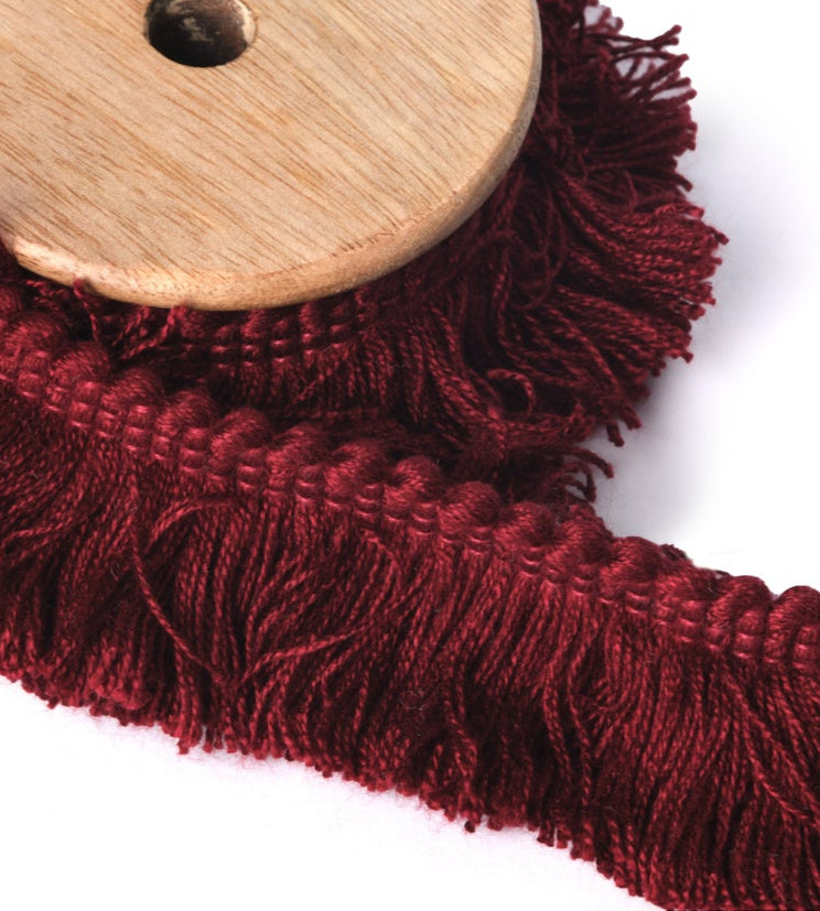 Fringe Trim Claret Sample