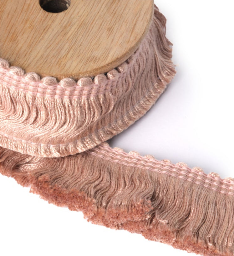 NEW Fringe Trim Blush (by the metre)