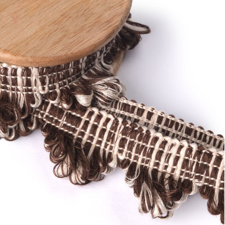 NEW Scallop Fringe Trim Chestnut (by the metre)