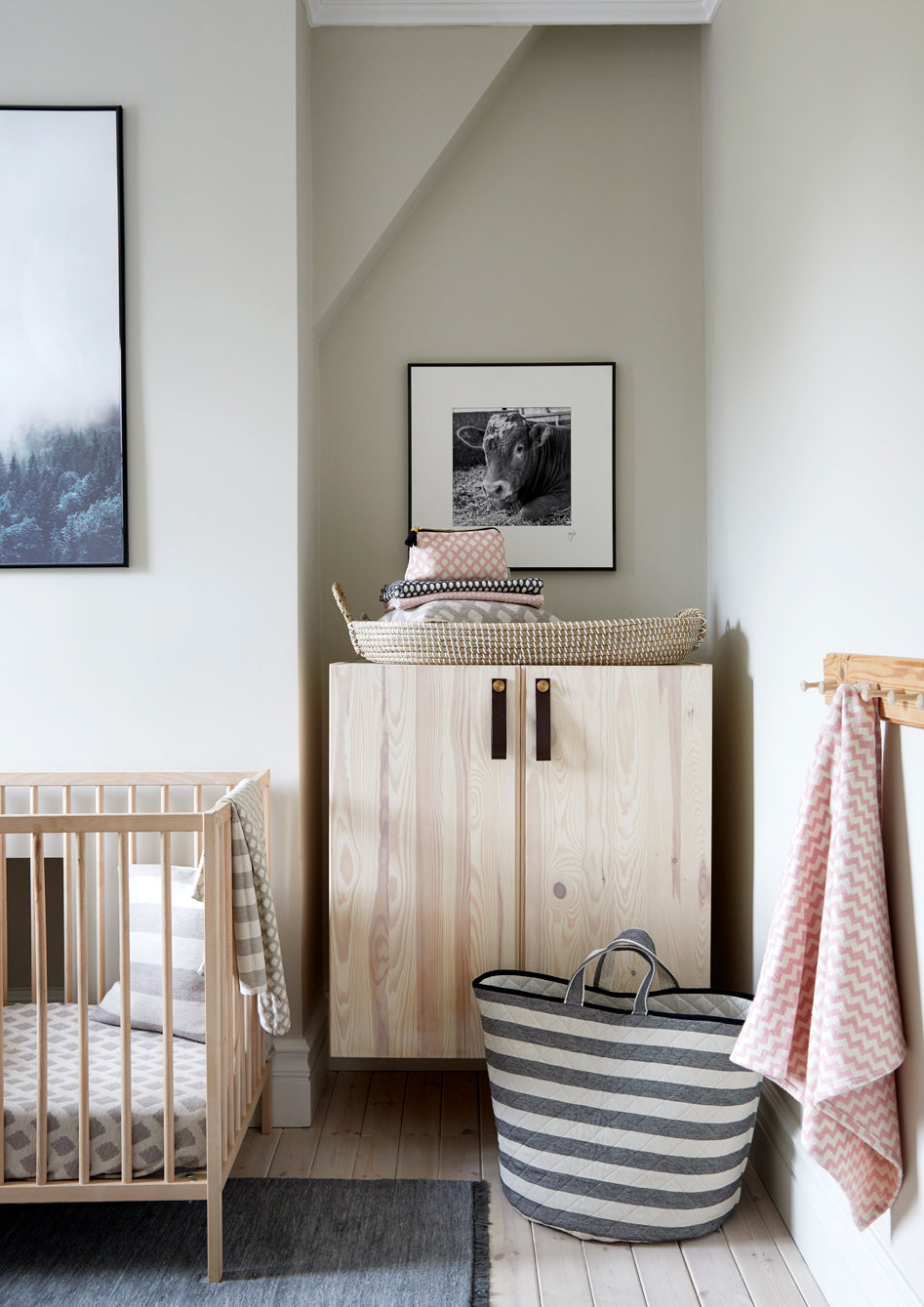 Fastnet Stripe Storage Basket Black
