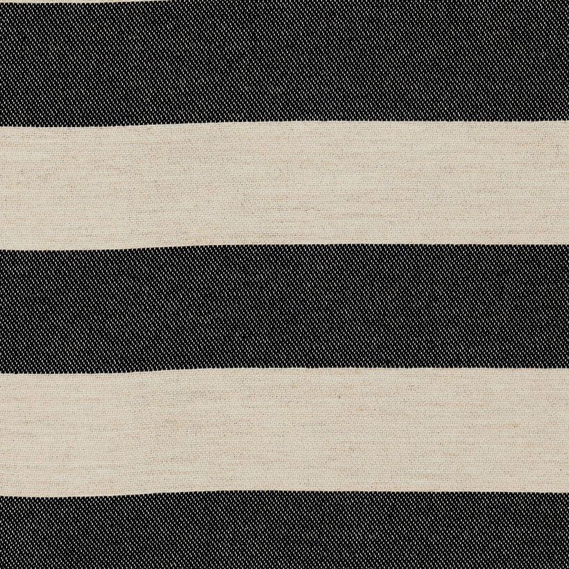 Fastnet Stripe Merino Wool Fabric Black sample