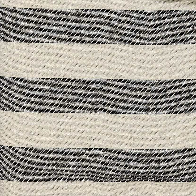Fastnet Stripe Cotton Fabric Black