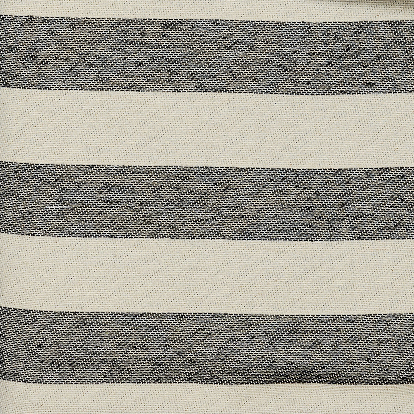Fastnet Stripe Cotton Fabric Black sample