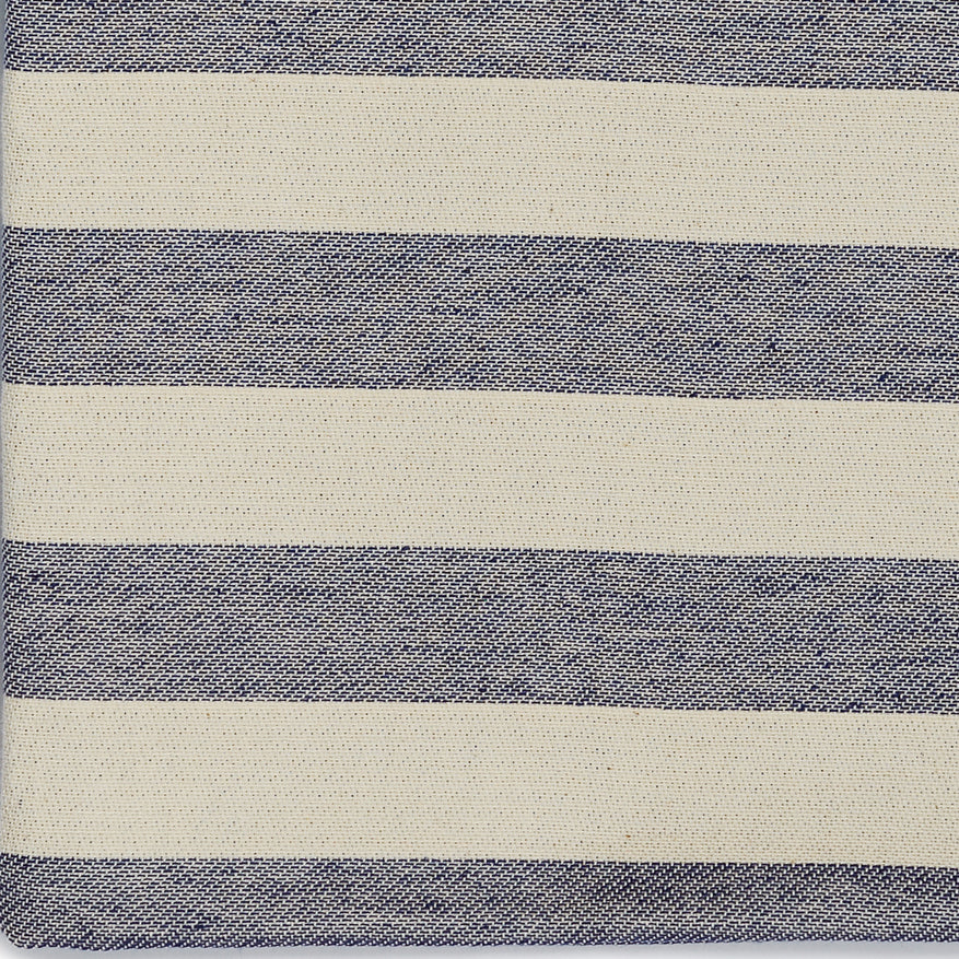 Fastnet Stripe Cotton Fabric Navy sample
